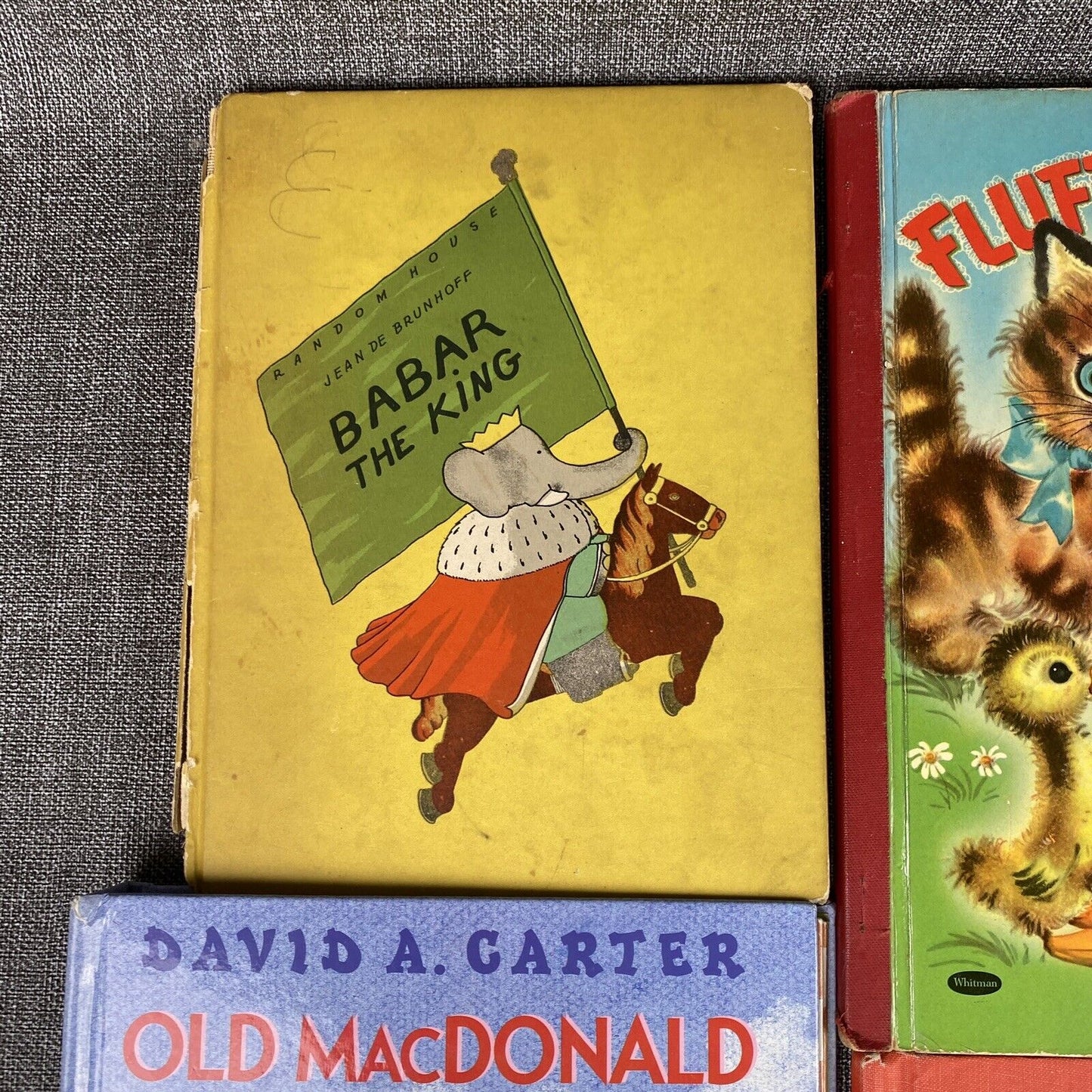 Lot of 10 Children's Books: Babar the King, Fluffy Friends. Wishmaking, etc