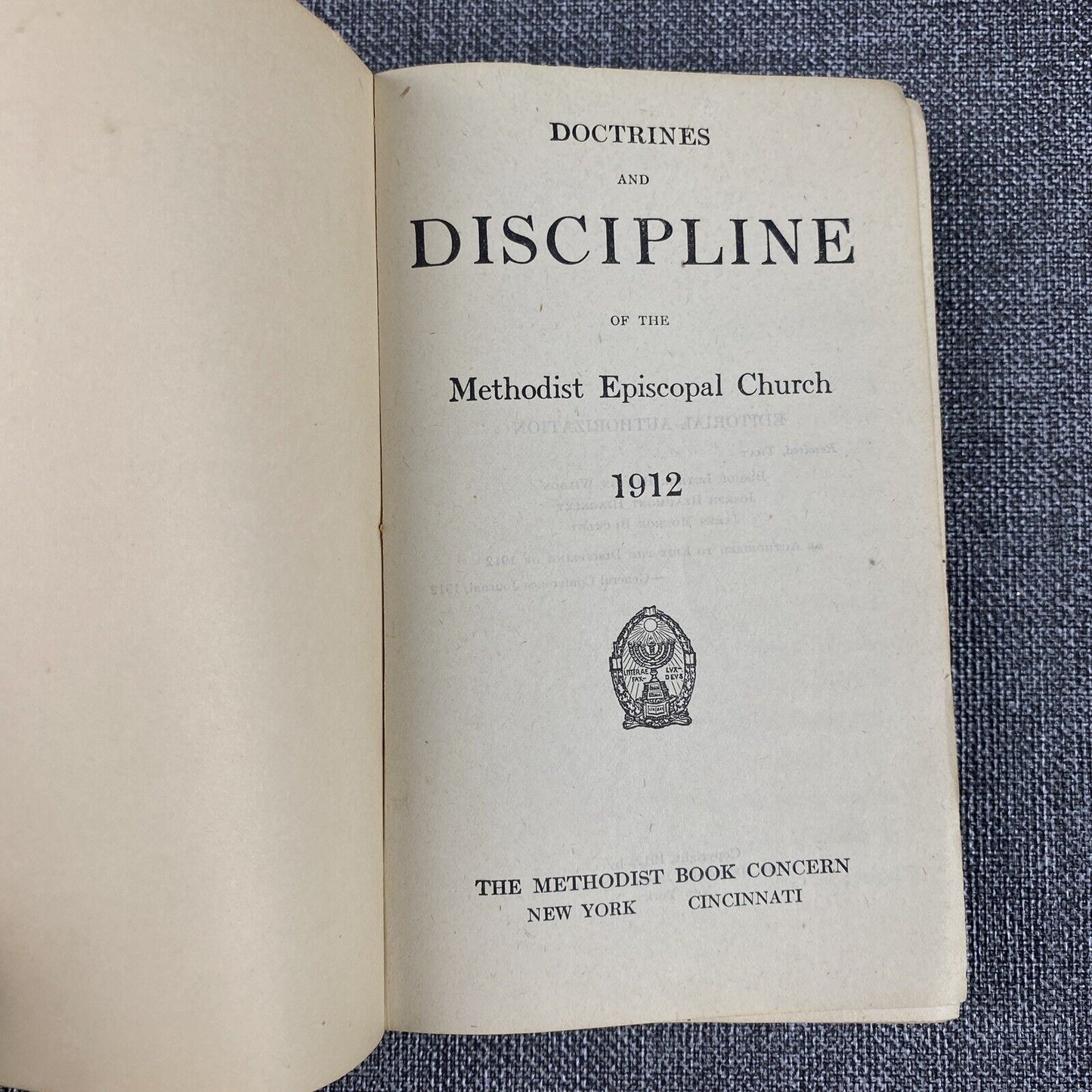 Doctrines and Discipline of the Methodist Episcopal Church South Book 1912