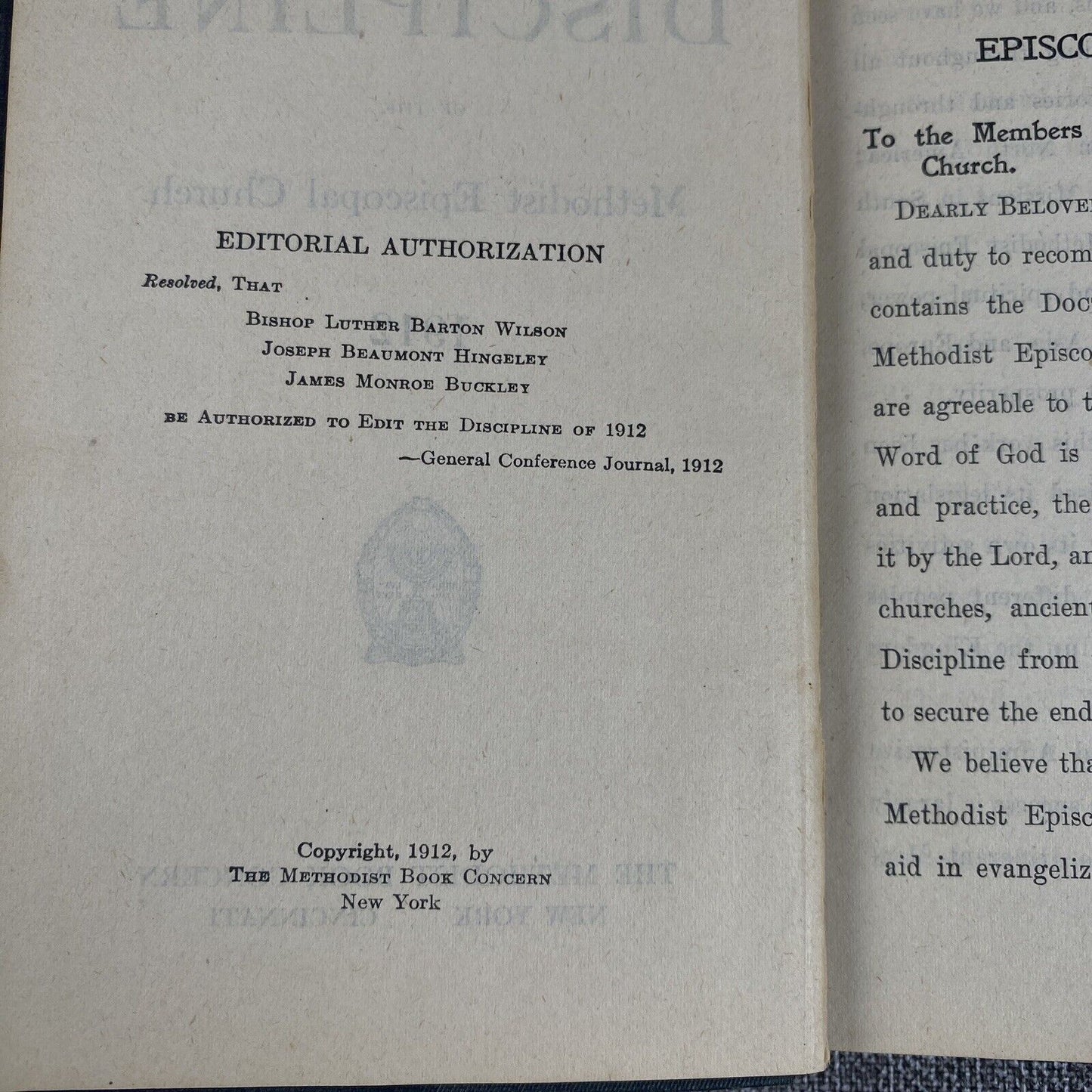Doctrines and Discipline of the Methodist Episcopal Church South Book 1912