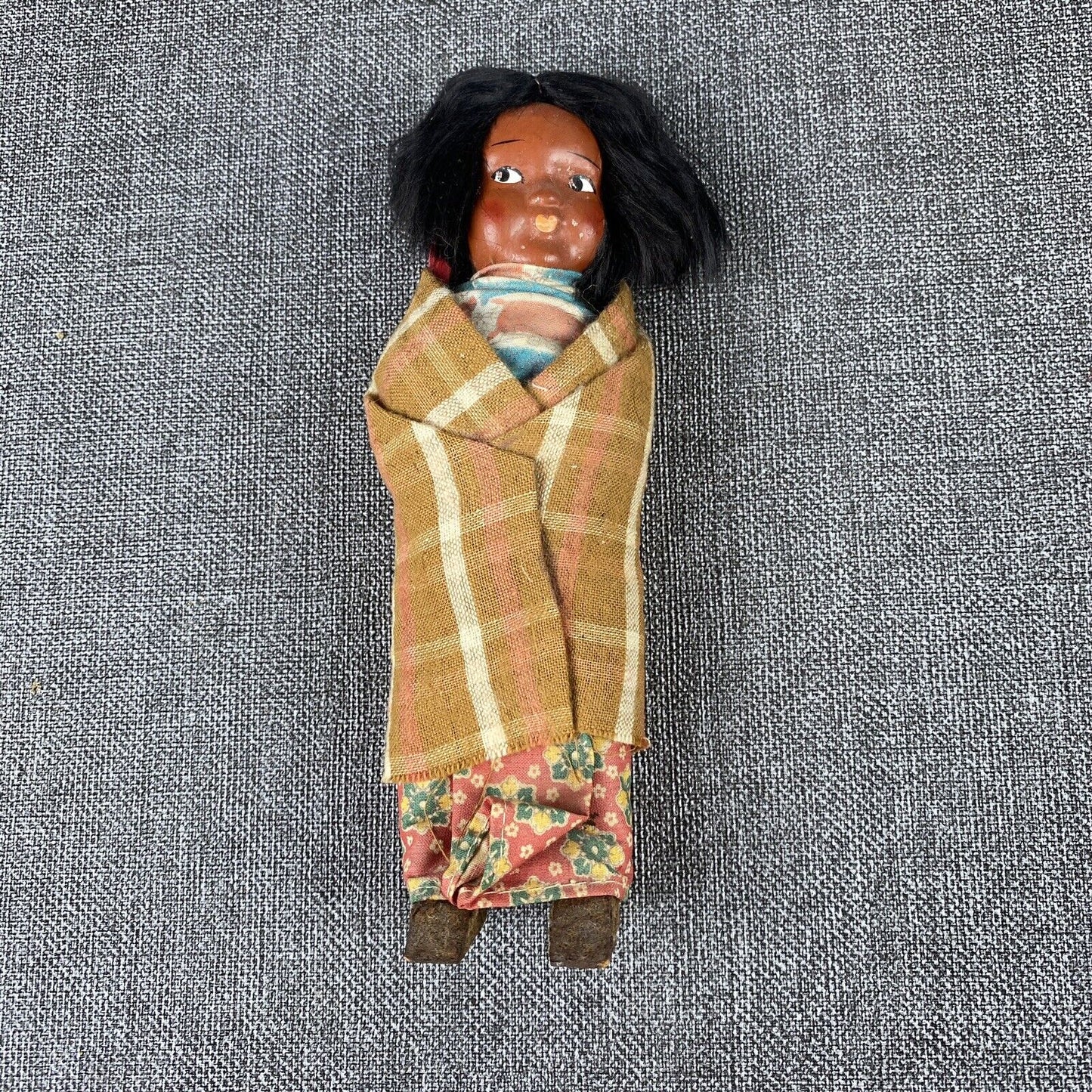 Vintage Skookum Native American Indian Doll, 8 inch