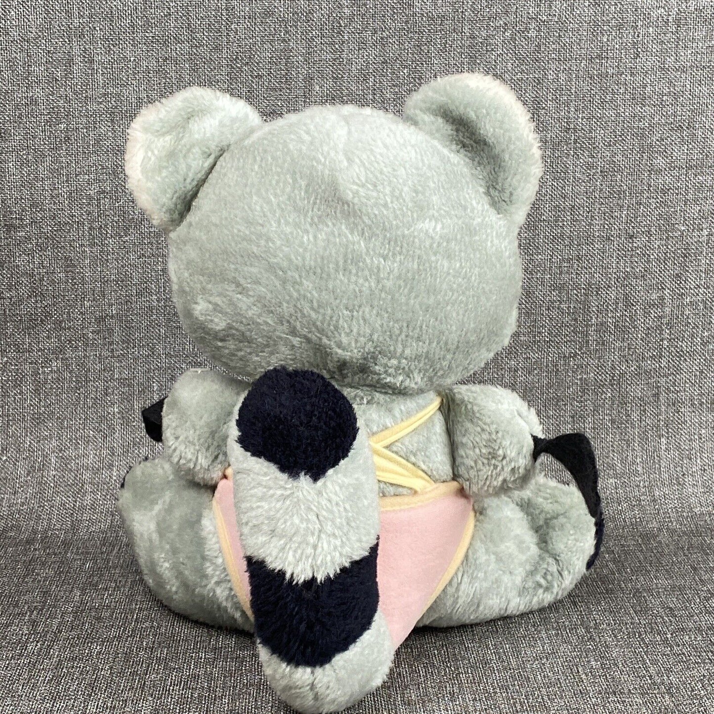 Vintage Rushton Raccoon Plush 10" sitting