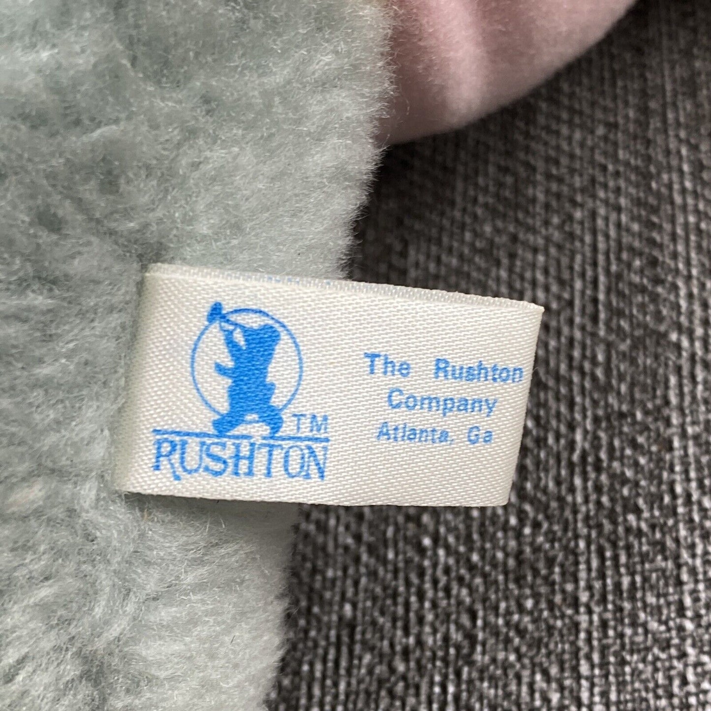 Vintage Rushton Raccoon Plush 10" sitting