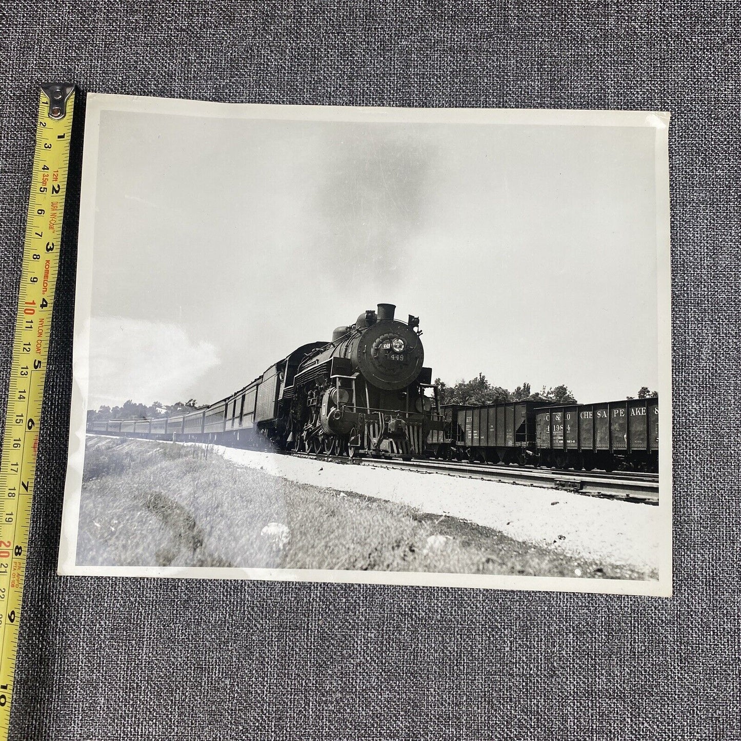 Chesapeake and Ohio C&O Railway #449 Steam Locomotive 4-6-2 Original Photograph