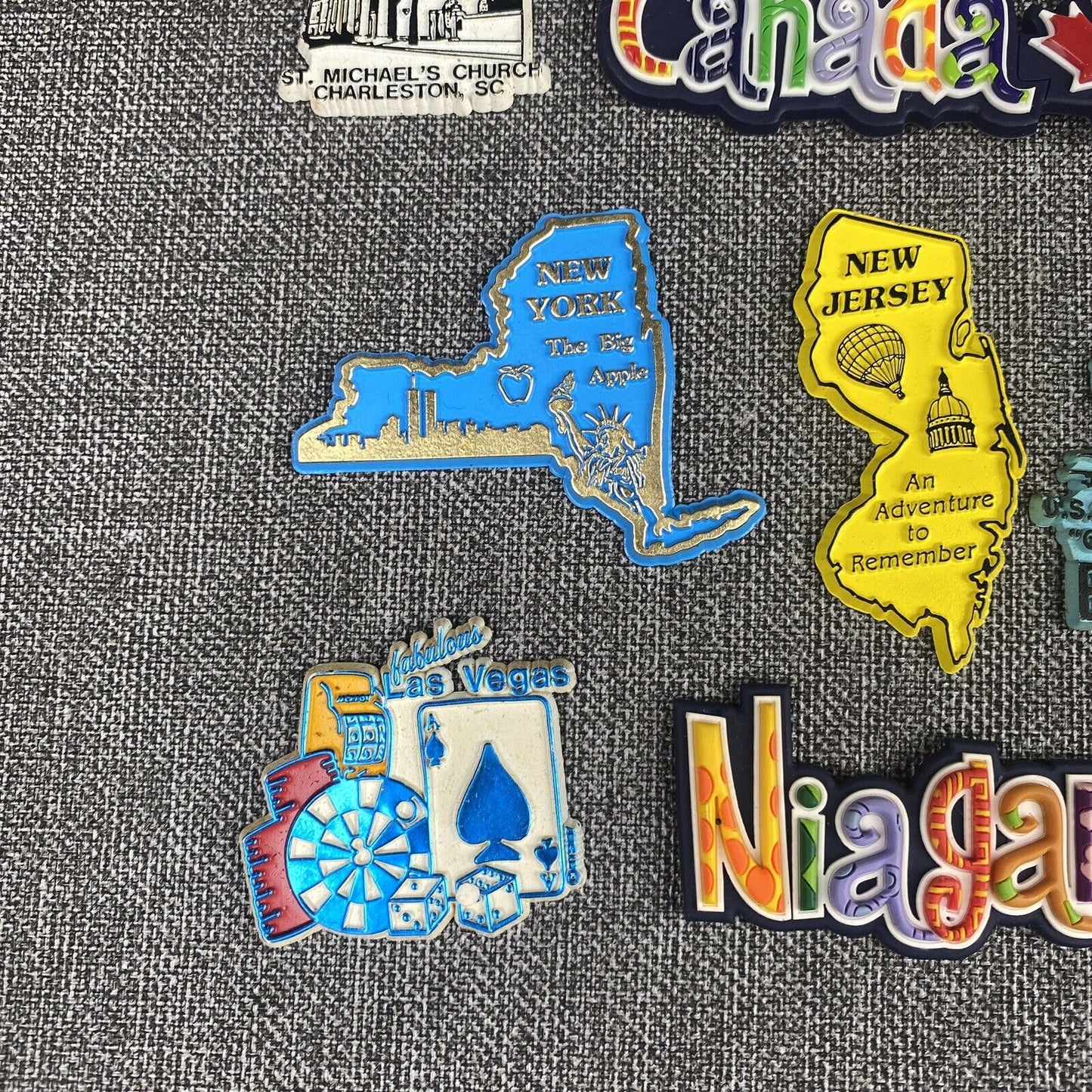 Lot Of 14 Vintage Refrigerator Magnets Travel Animals Kitchen Souvenirs