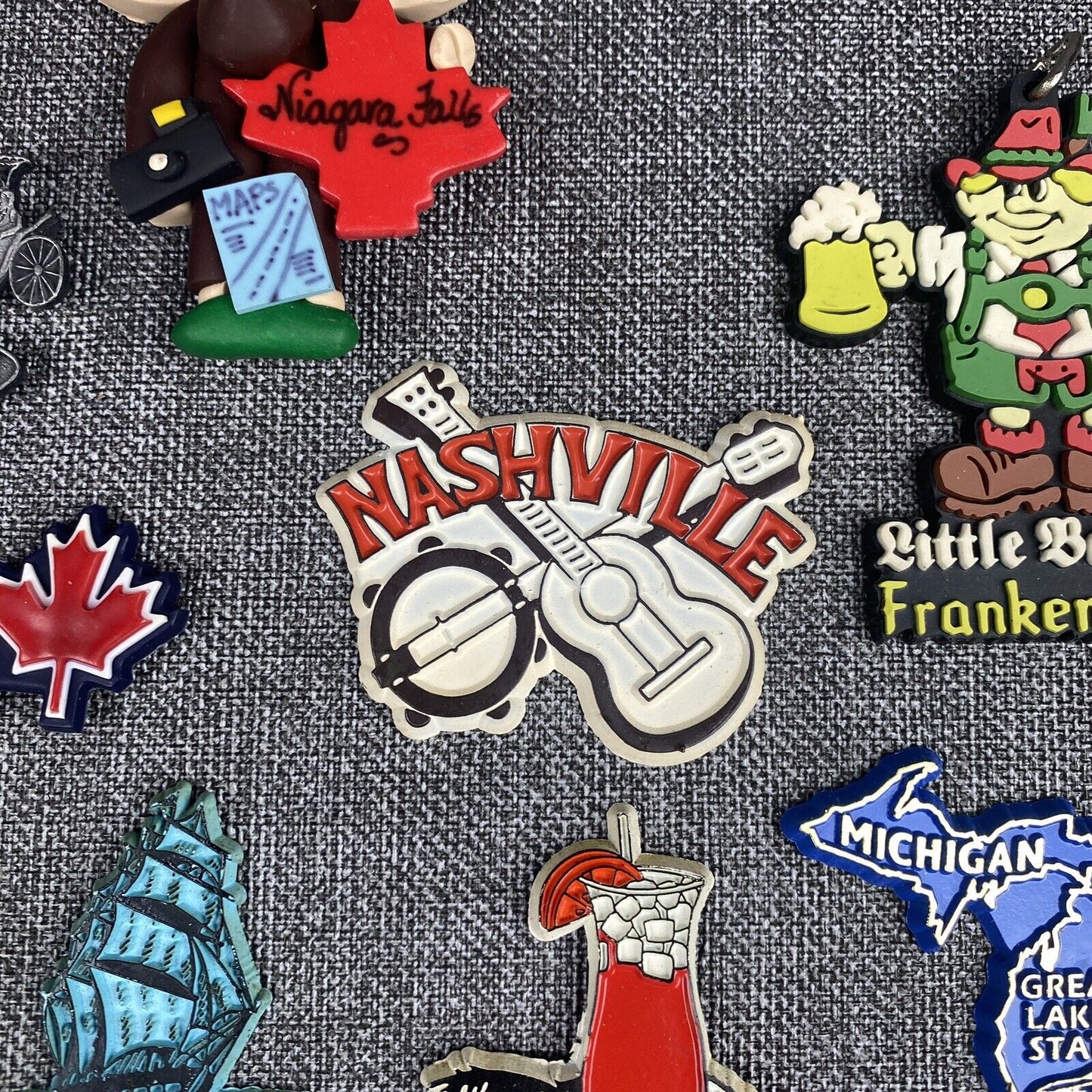 Lot Of 14 Vintage Refrigerator Magnets Travel Animals Kitchen Souvenirs