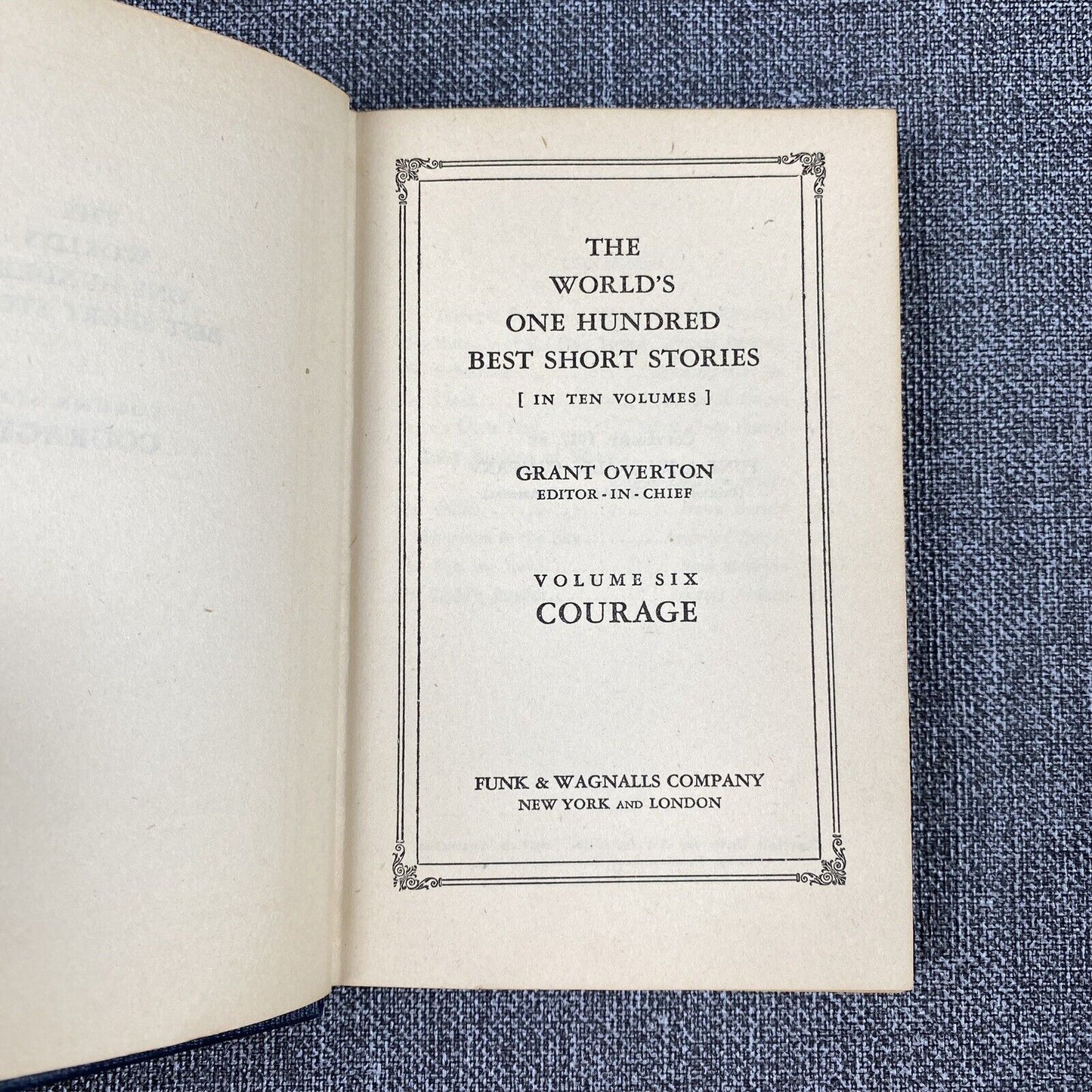 The World's One Hundred Best Short Stories Vol. 2,3,6,7 and 10 published in 1927