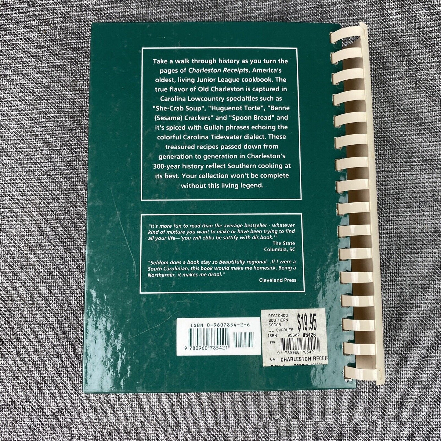 Vintage Junior League of CHARLESTON SOUTH CAROLINA Cookbook Charleston Receipts
