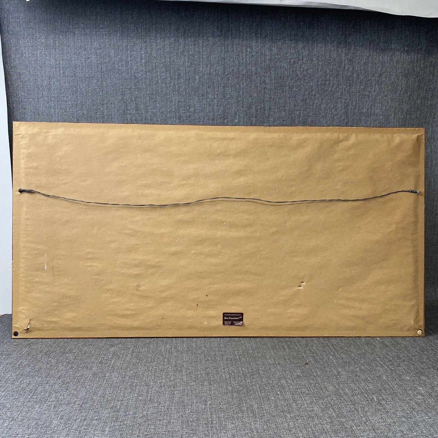 Vintage Large Tapestry Framed 40"x21" Japanese Aristocrats Socializing