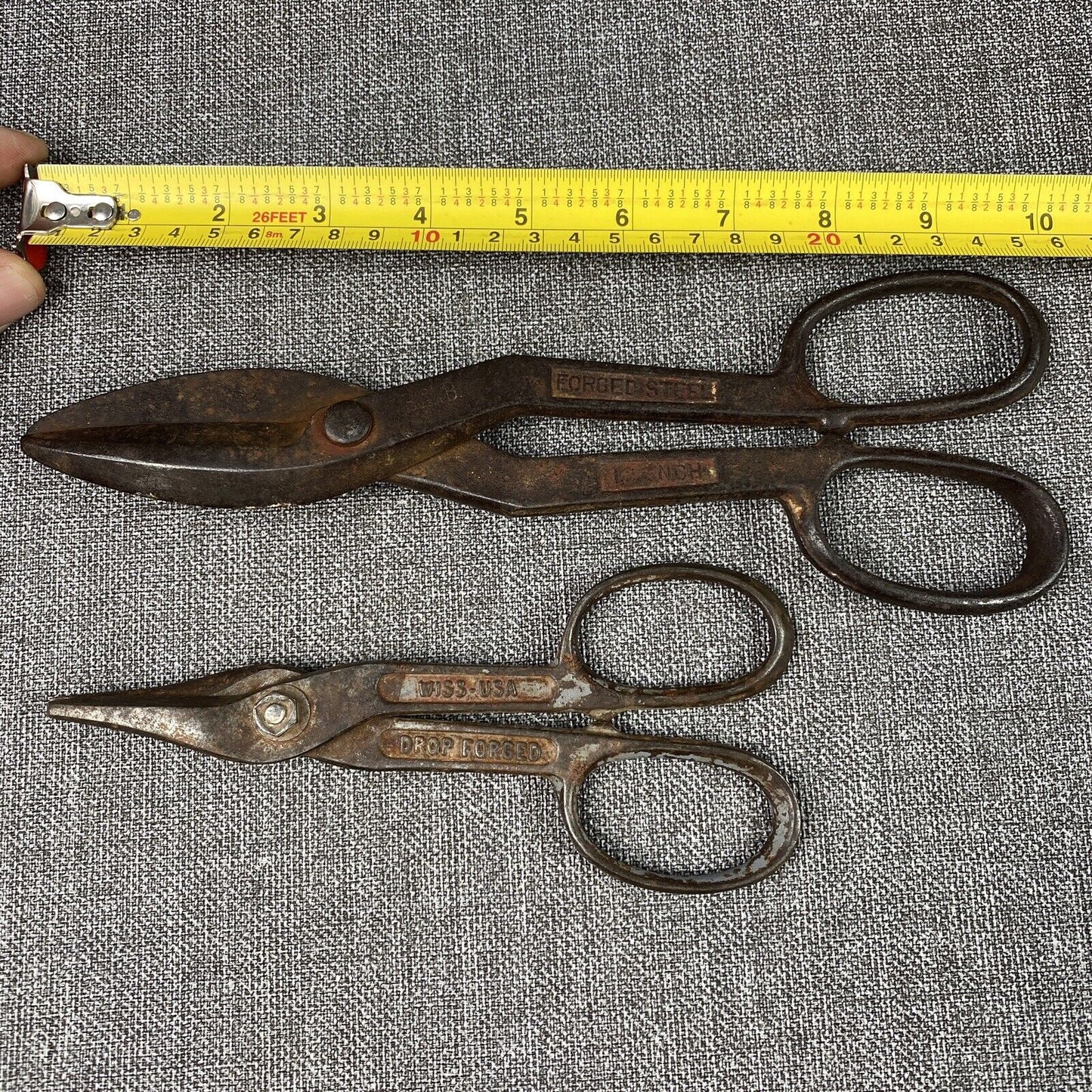 Pair of Vintage Snips Scissors Forged Steel Wiss + other