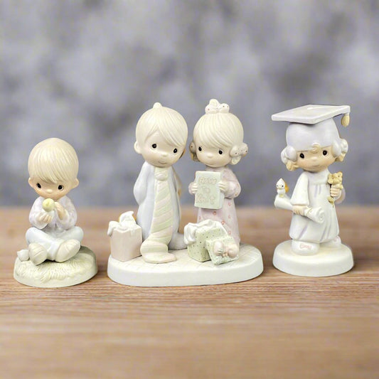 Lot of 3 Precious Moments Jonathan David Enesco Early The Lord Bless You...