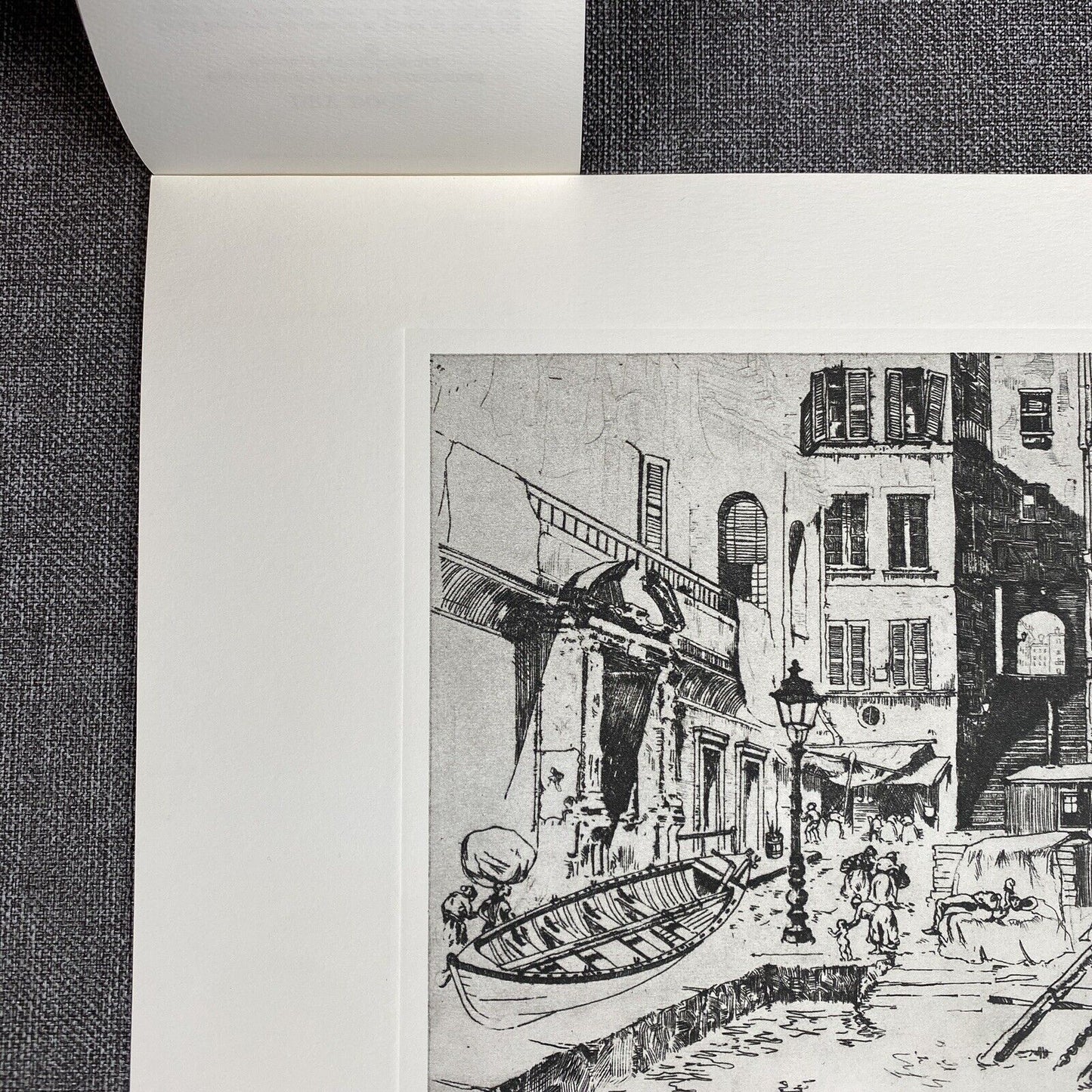 Vintage Lionel Barrymore Talio-Chrome Etching 'Dry Dock' 12" x16"
