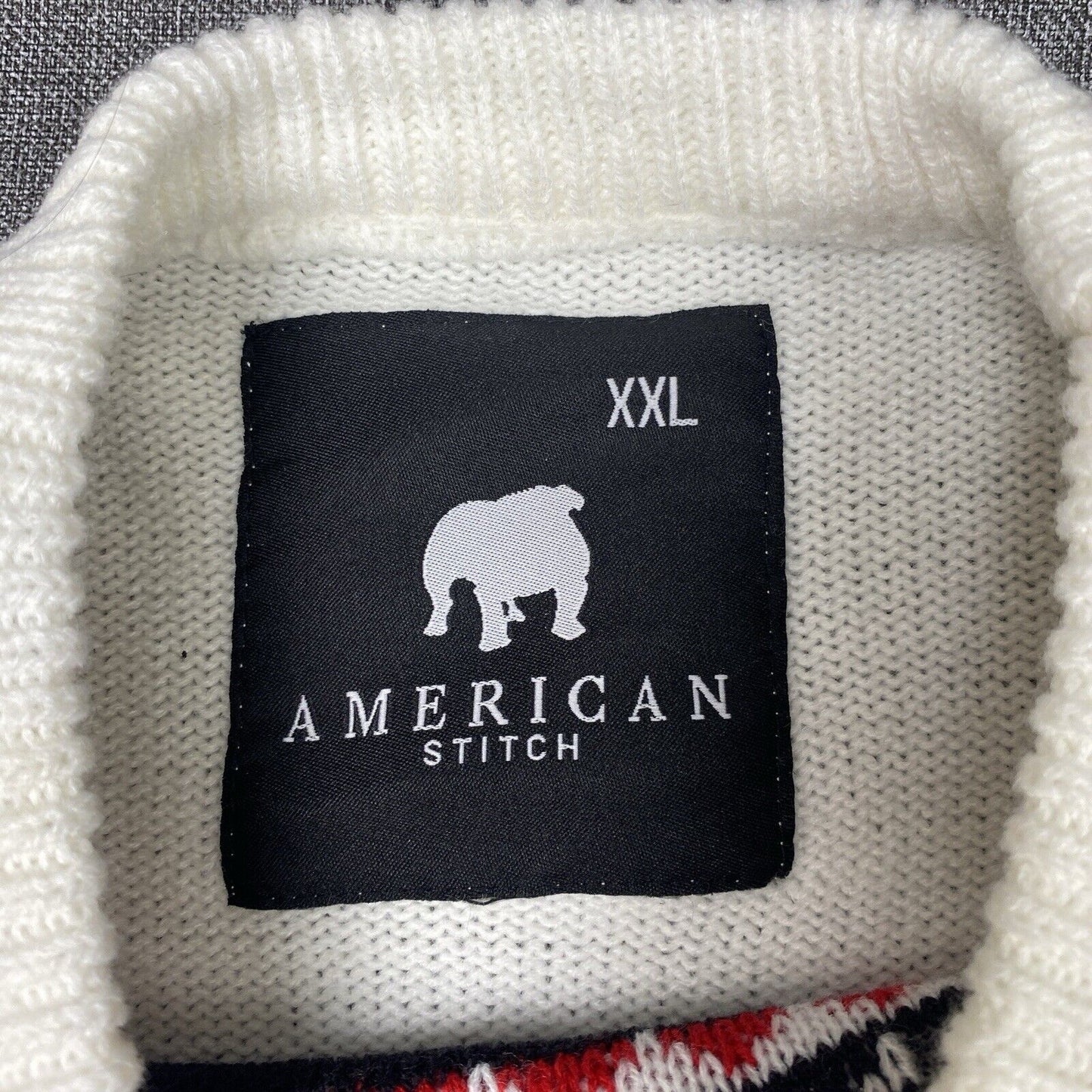 American Stitch Moose-Snowflakes Red,White,Black Pullover Size XXL