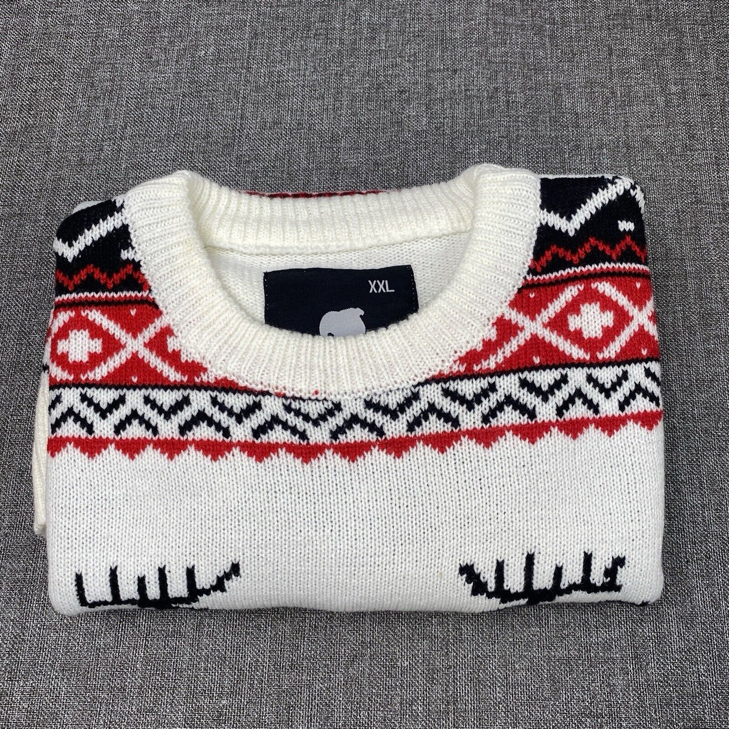 American Stitch Moose-Snowflakes Red,White,Black Pullover Size XXL