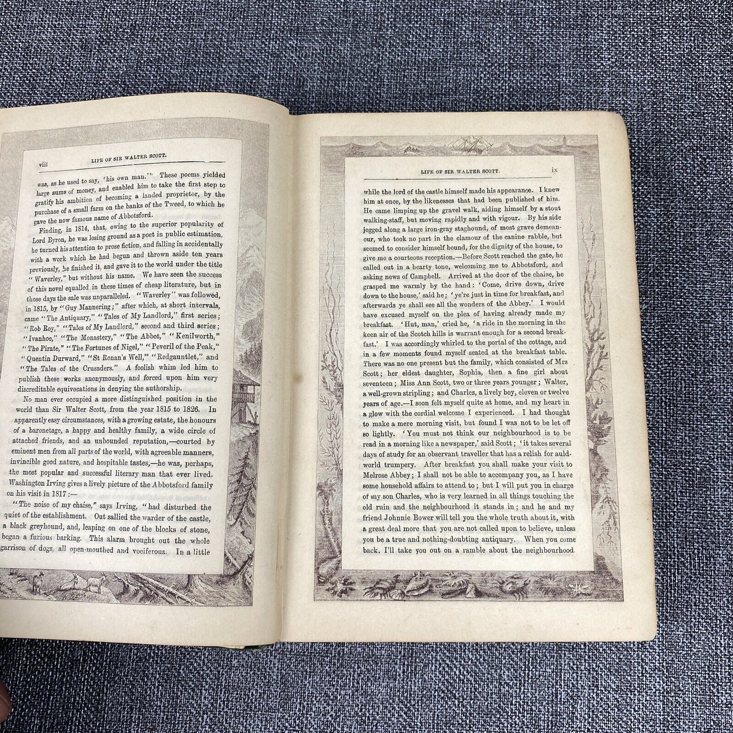 Antique Sir Walter Scott's Poetical Works Gall & Inglis Landscape Edition Rare