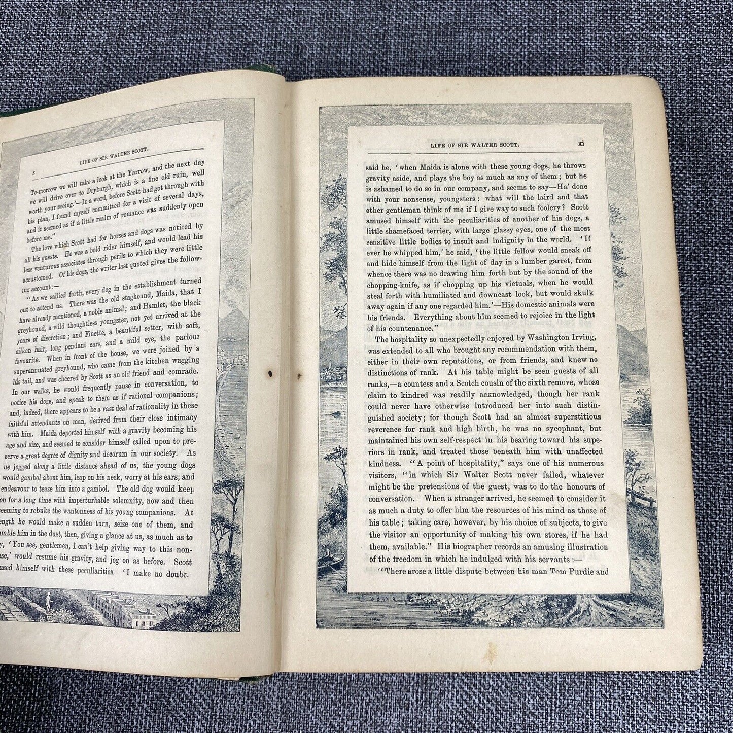 Antique Sir Walter Scott's Poetical Works Gall & Inglis Landscape Edition Rare
