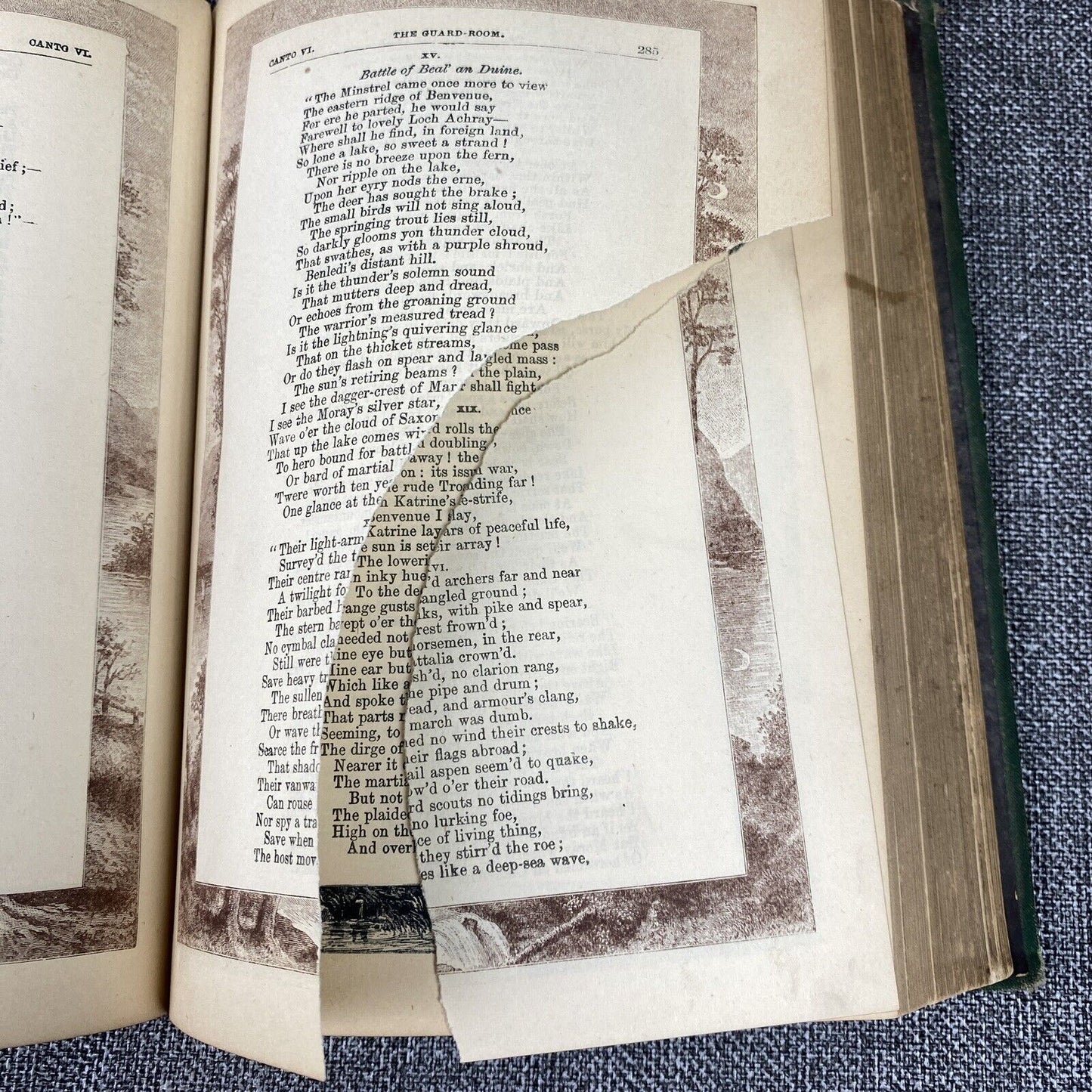Antique Sir Walter Scott's Poetical Works Gall & Inglis Landscape Edition Rare