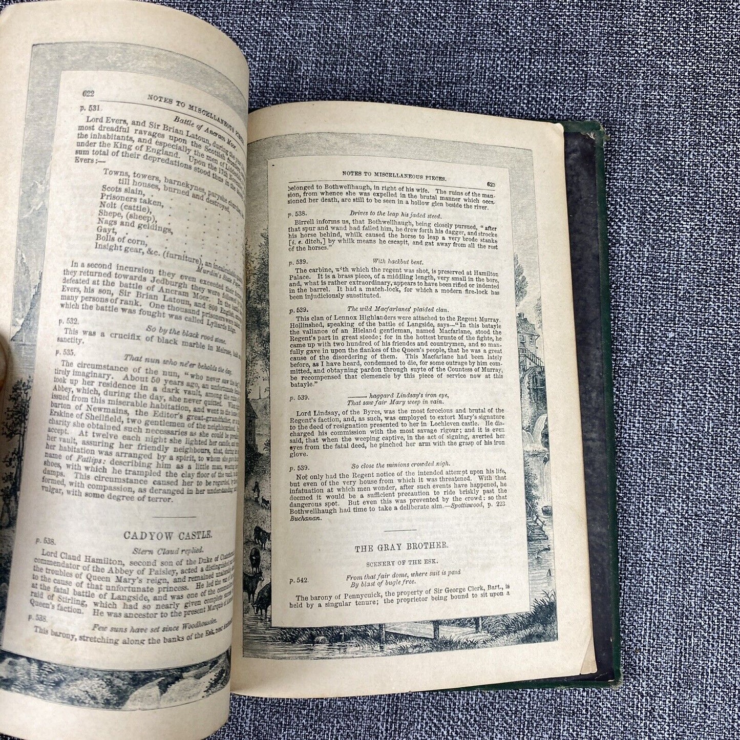Antique Sir Walter Scott's Poetical Works Gall & Inglis Landscape Edition Rare
