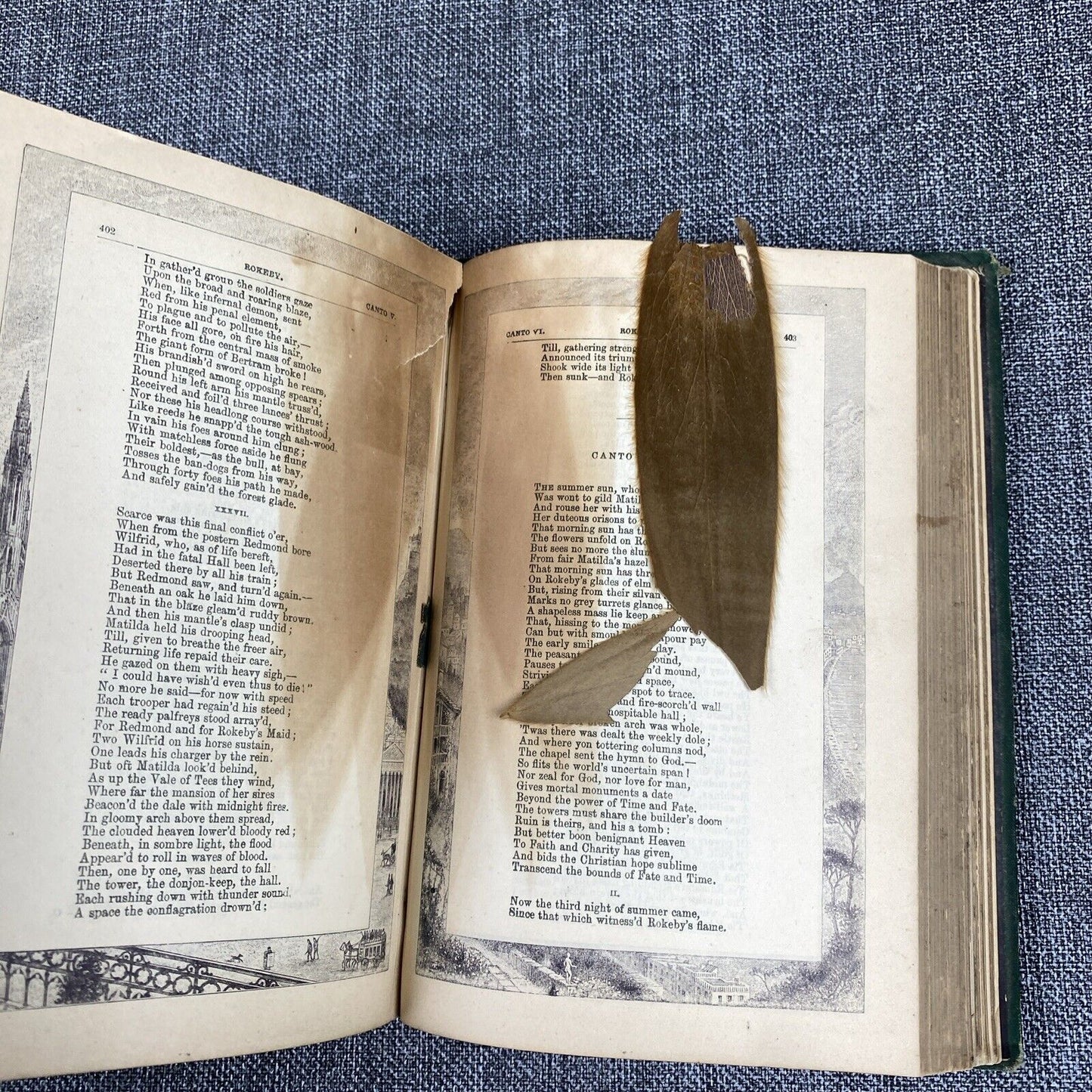 Antique Sir Walter Scott's Poetical Works Gall & Inglis Landscape Edition Rare