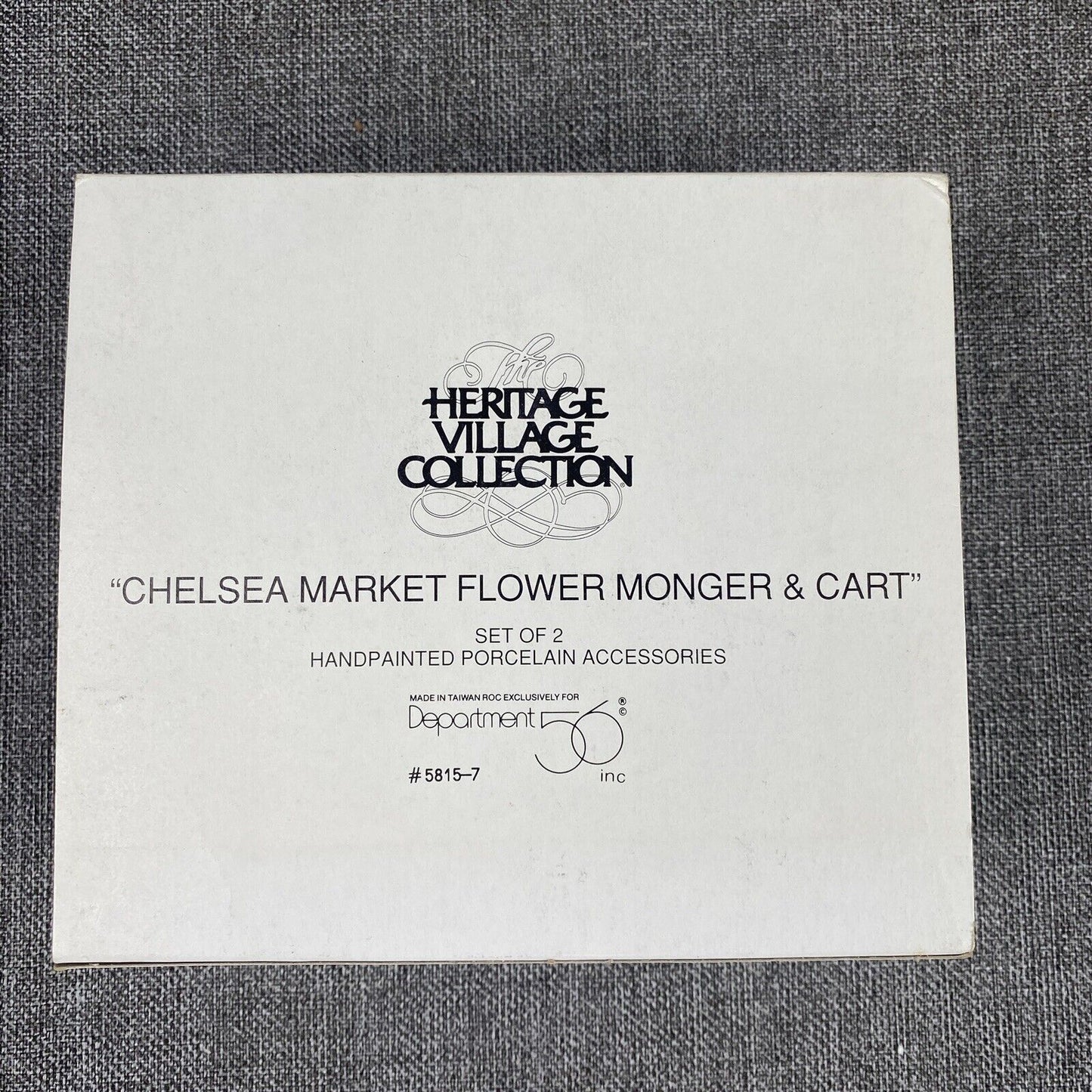 Dept 56 Dickens Heritage Village CHELSEA MARKET FLOWER MONGER & CART NRFB