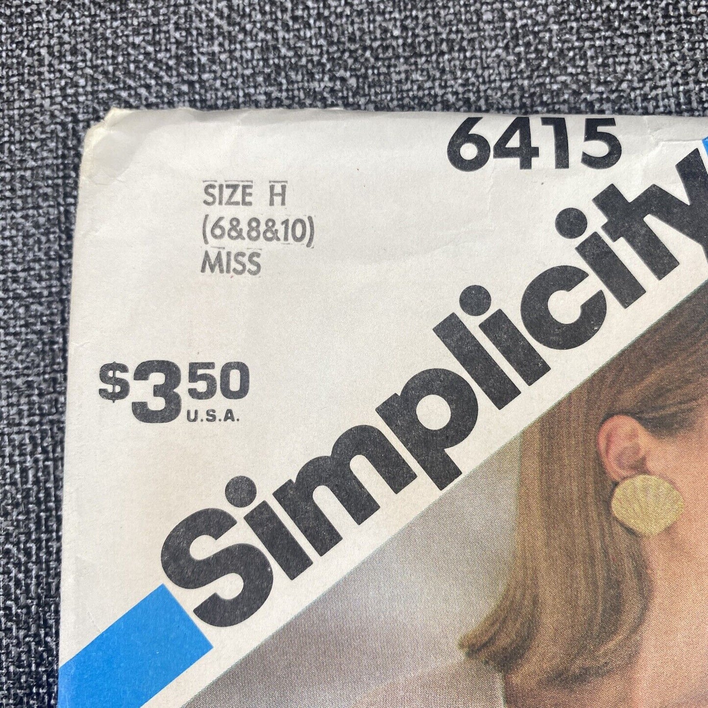 Simplicity Sewing Pattern 6415 Misses Ladies Size H 6, 8, 10