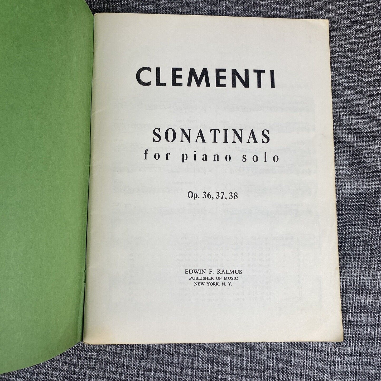 Selected Piano Sonatas Sheet Music Clementi, Muzio piano 36, 37, 38