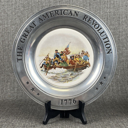 1776-1976 Bicentennial Plate The Great American Revolution Pewter Plate Ohio