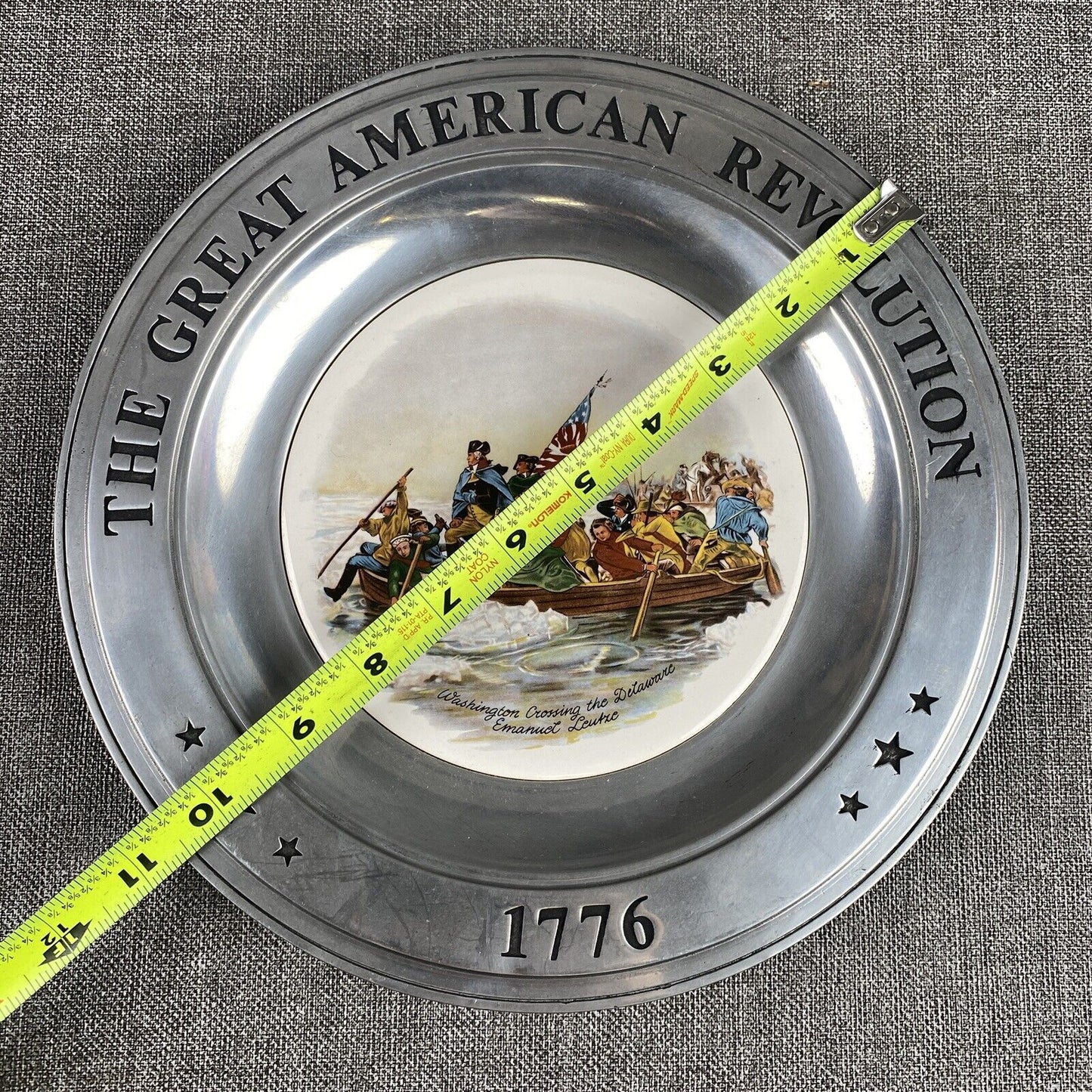 1776-1976 Bicentennial Plate The Great American Revolution Pewter Plate Ohio