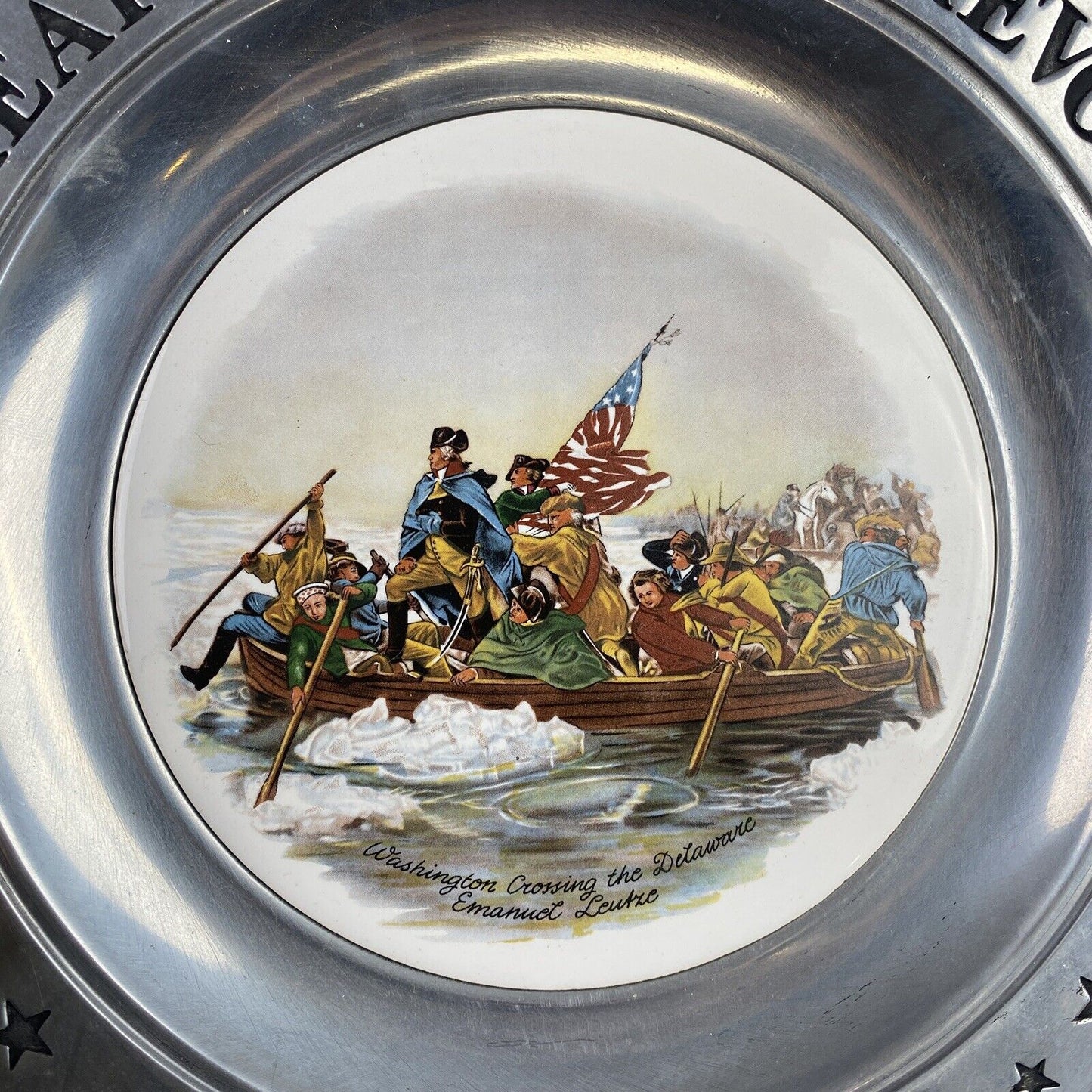 1776-1976 Bicentennial Plate The Great American Revolution Pewter Plate Ohio