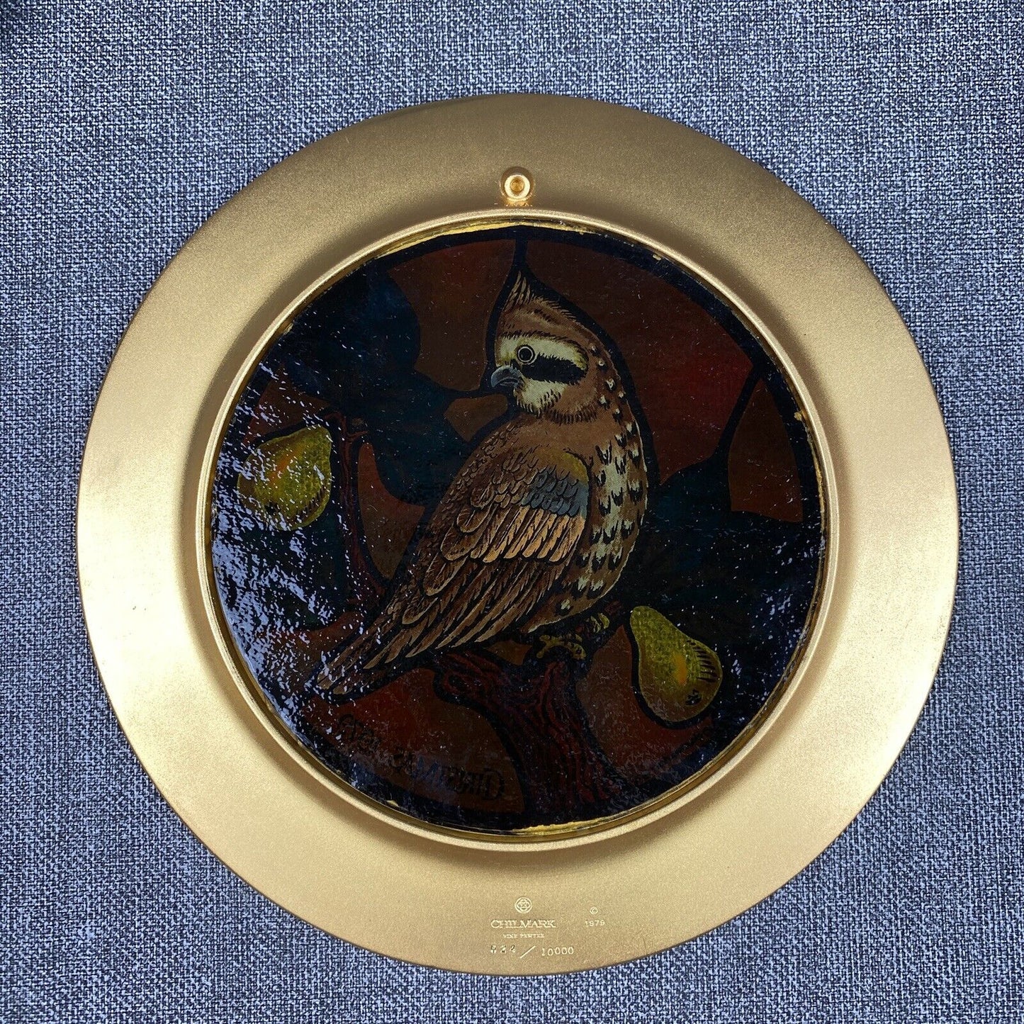 Christmas 1979 Collectors Plate Chilmark Fine Pewter Partridge Pear Tree