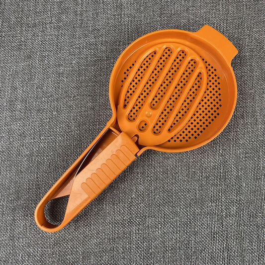 Vintage Tupperware Orange Sift-It Paddle Hand Held Sifter Handle