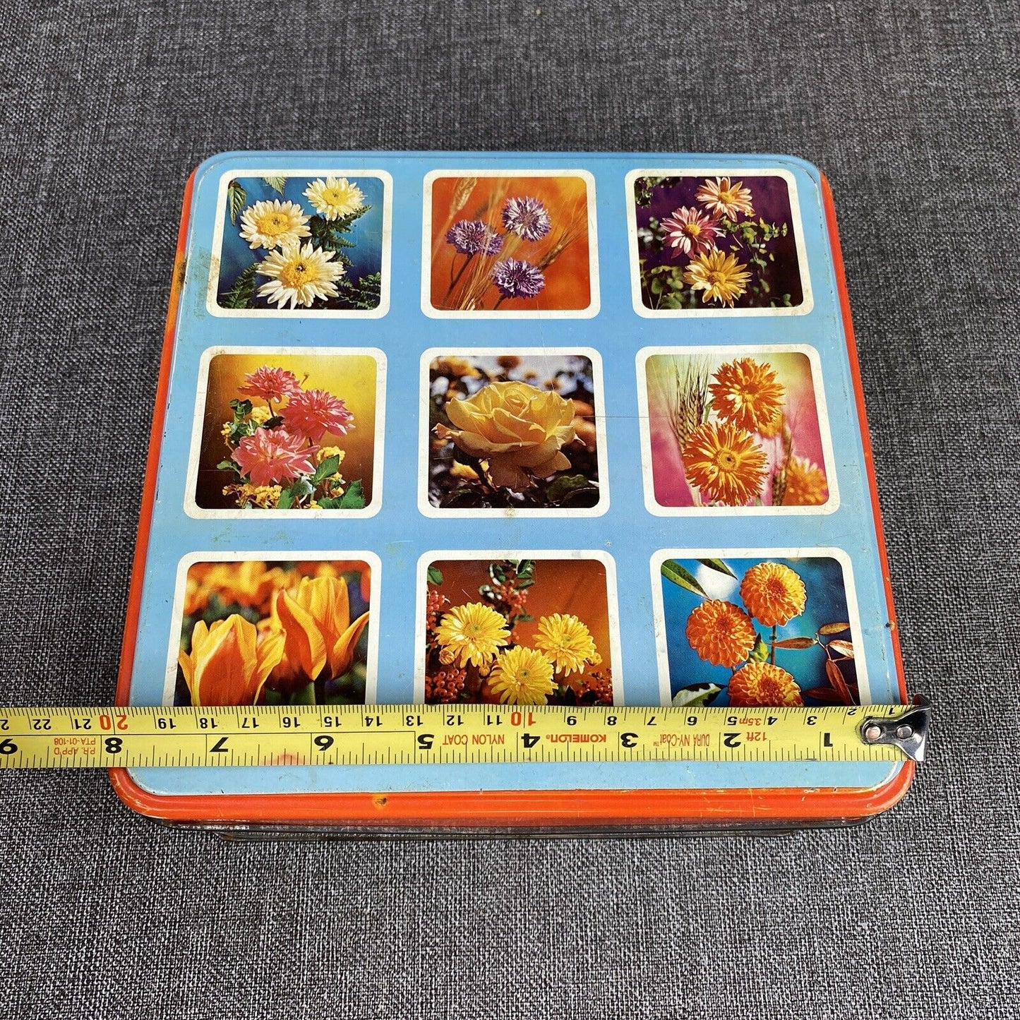 Vintage Deer Park Baking Co Hammonton Nj Cookie Cake Dessert Tin Flowers