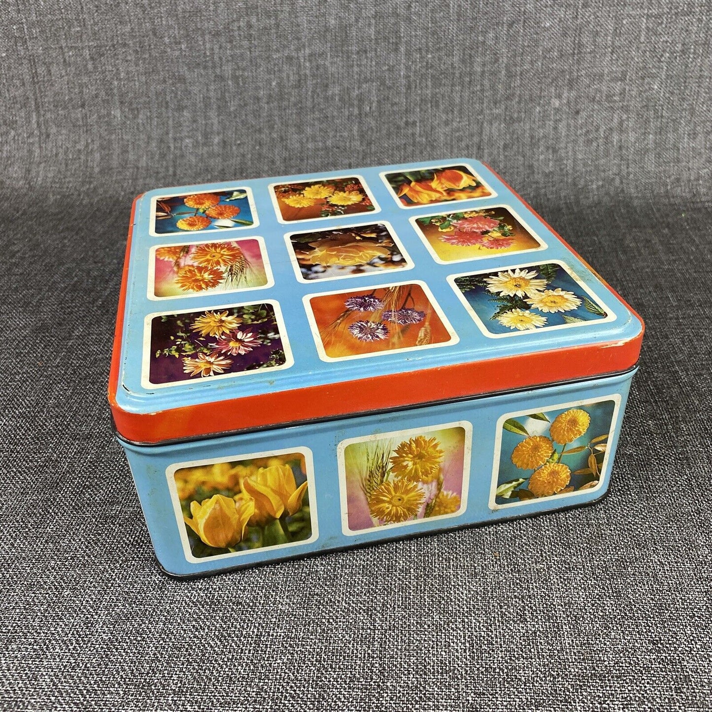 Vintage Deer Park Baking Co Hammonton Nj Cookie Cake Dessert Tin Flowers