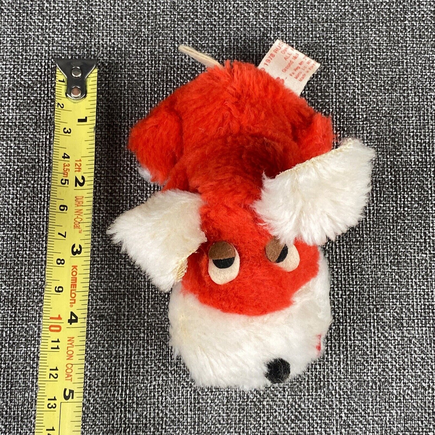Vintage 1978 Russ Berrie Plush Stuffed Miniature Dog with Heart on Cheek