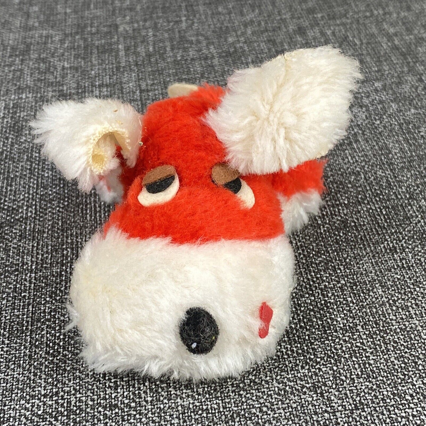 Vintage 1978 Russ Berrie Plush Stuffed Miniature Dog with Heart on Cheek