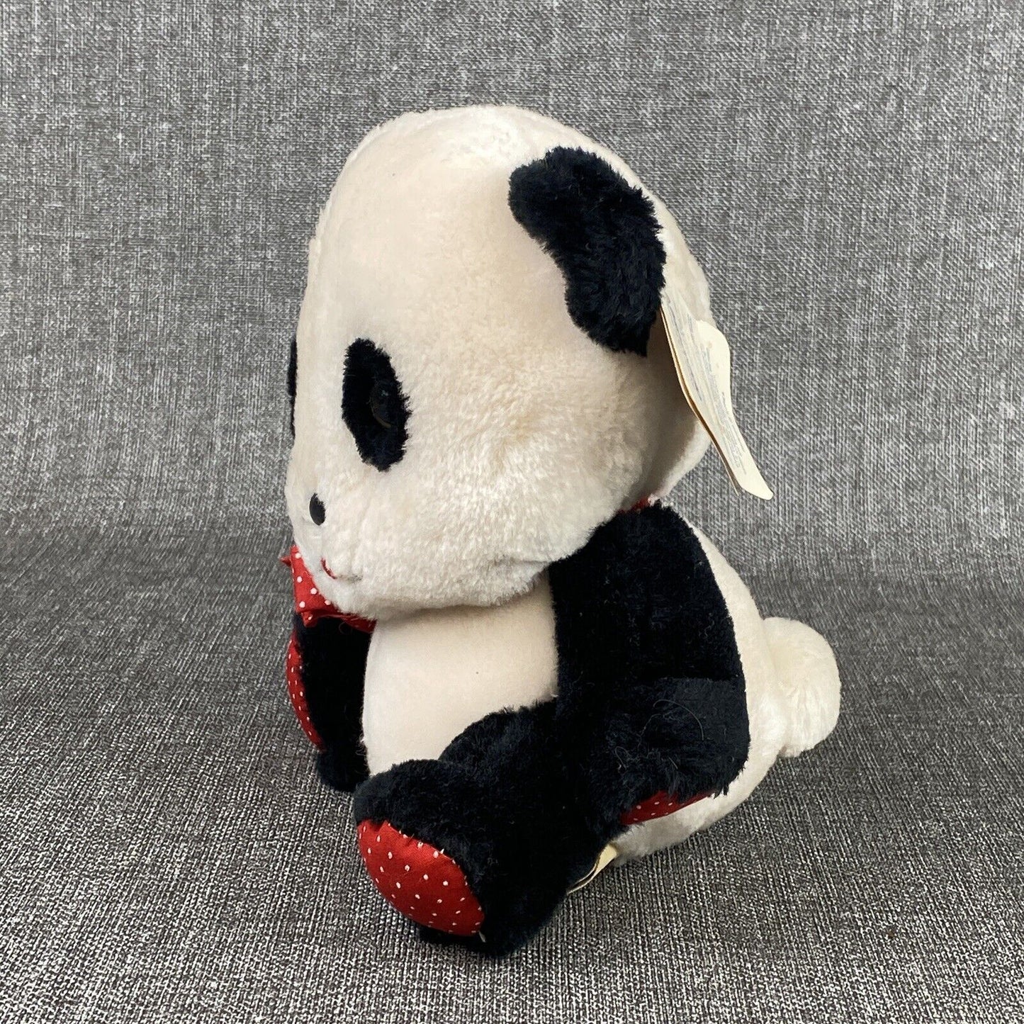 Vintage Dakin Panda Bear Black and White Plush Stuffed Animal Toy Applause 8”