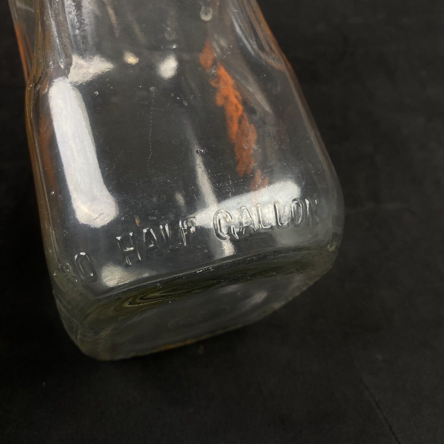 1/2 Gallon WALKER FARMS MILK BOTTLE Golden Guernsey Milk Taste the Difference