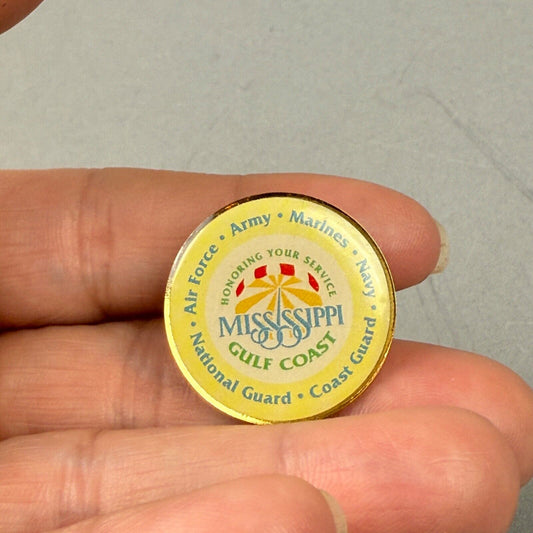 Vintage Mississippi Gulf Coast Honoring Service Lapel Hat Pin