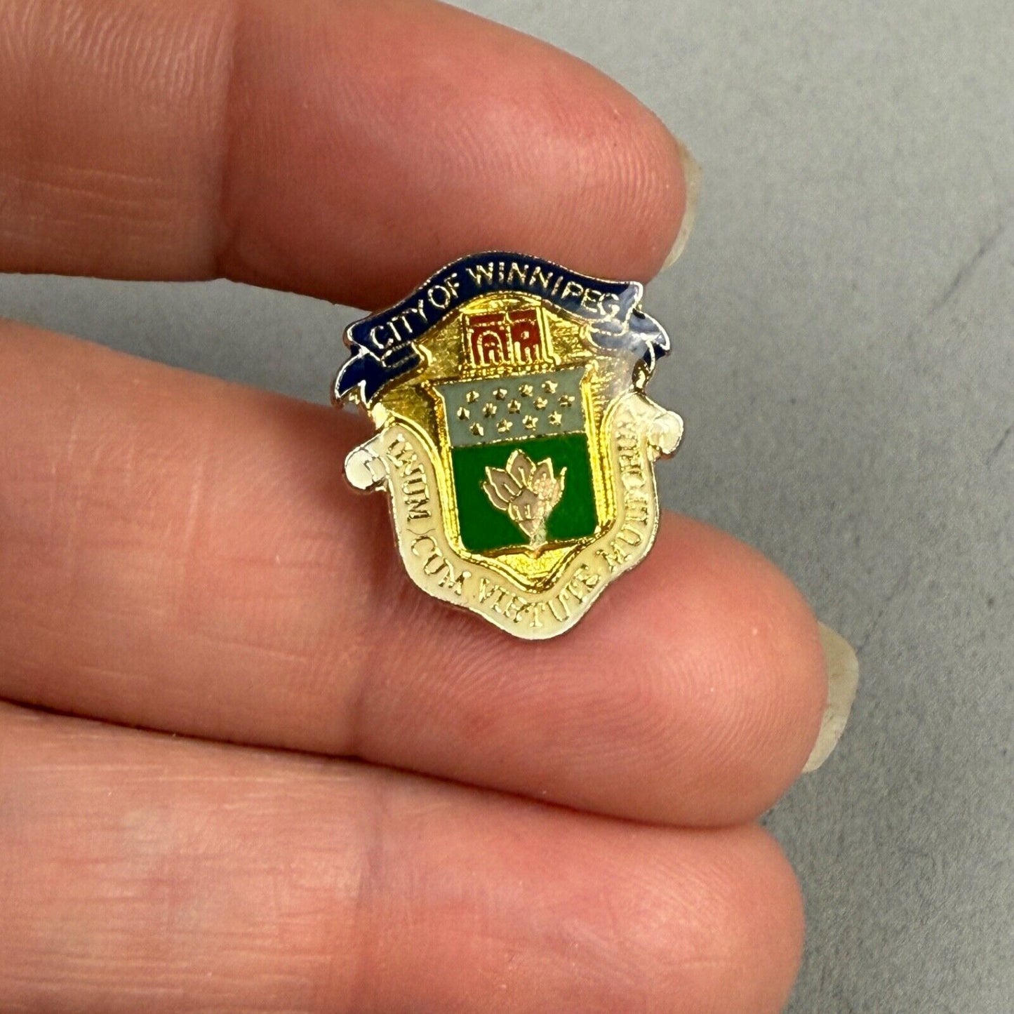Vintage City of Winnipeg Canada Lapel Hat Pin