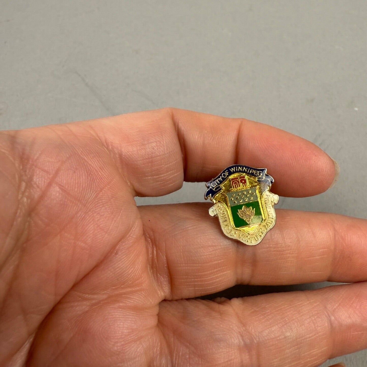 Vintage City of Winnipeg Canada Lapel Hat Pin