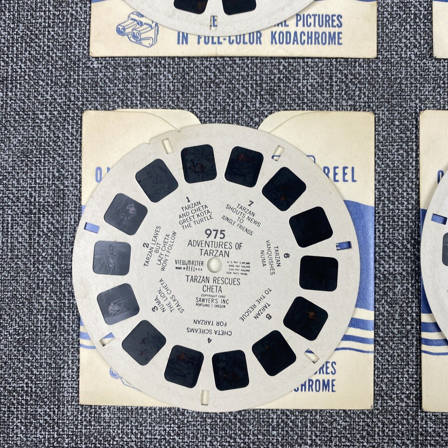 Vintage Lot View-Master Reels Little Pigs, Elephants, Cisco, Hopalong,Tarzan etc