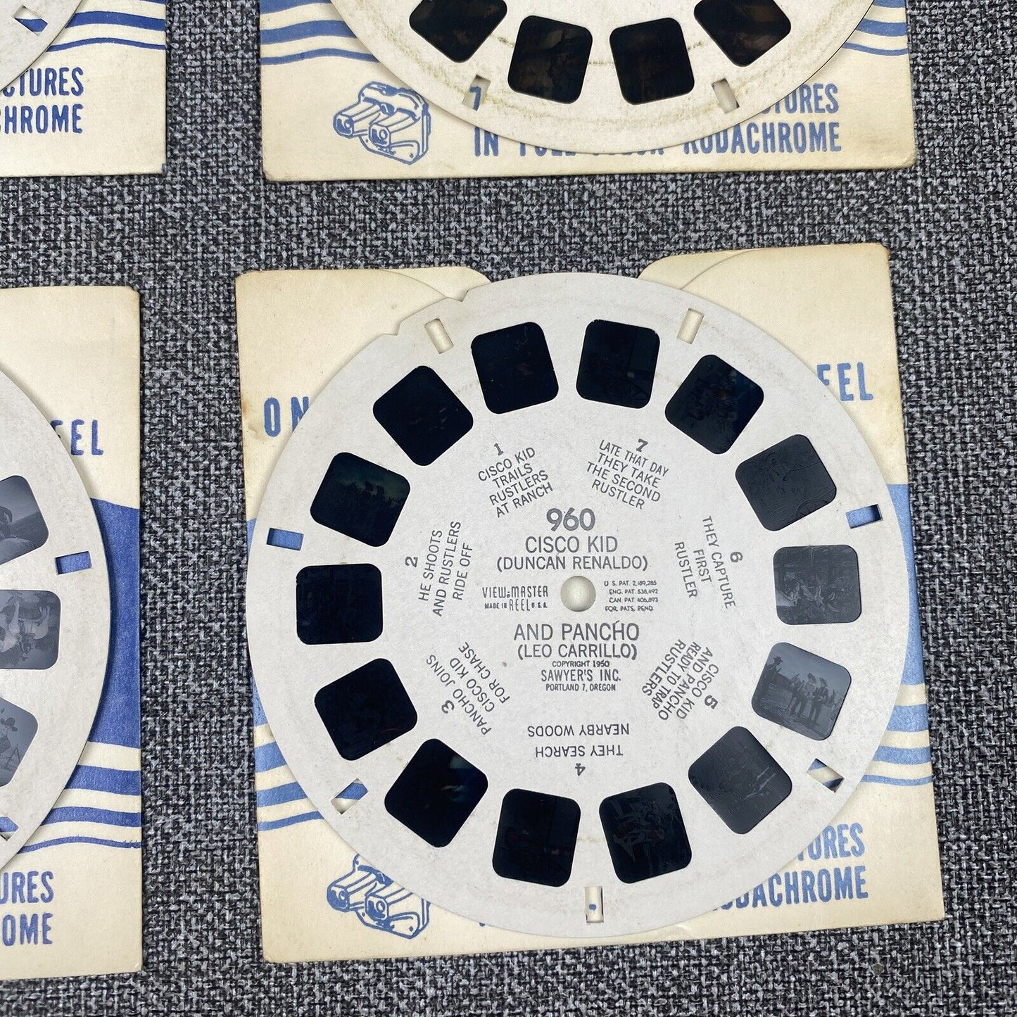 Vintage Lot View-Master Reels Little Pigs, Elephants, Cisco, Hopalong,Tarzan etc