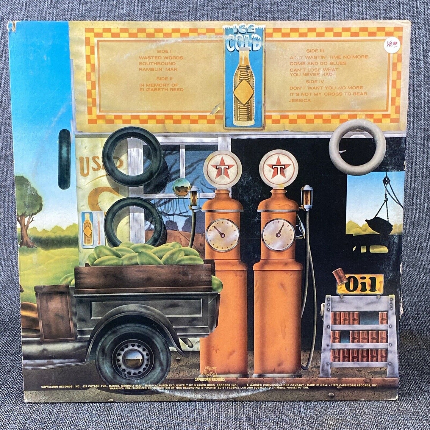 ALLMAN BROTHERS BAND Wipe The Windows.CAPRICORN 2XLP Gatefold