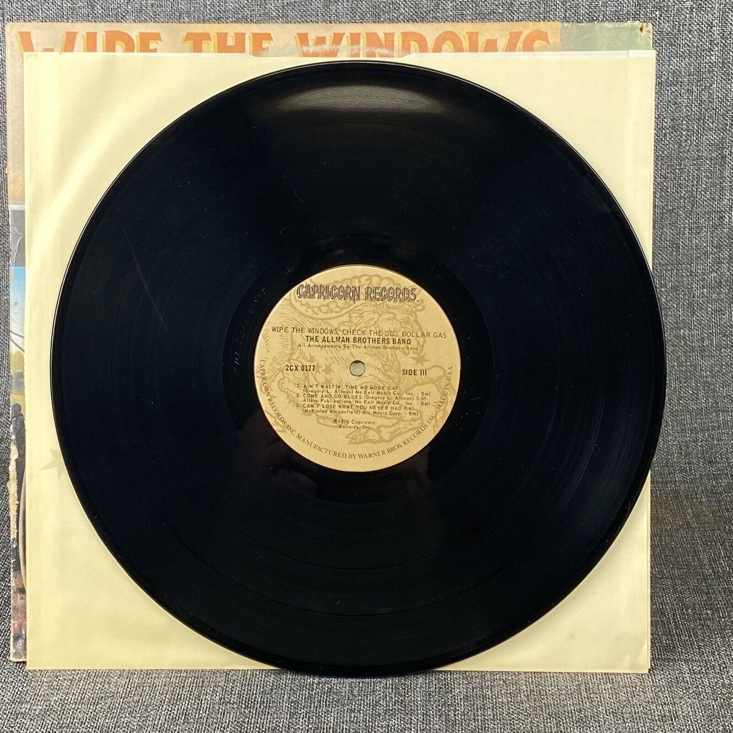 ALLMAN BROTHERS BAND Wipe The Windows.CAPRICORN 2XLP Gatefold
