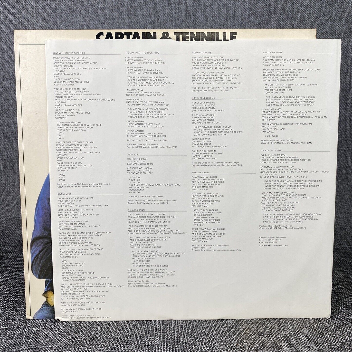 Captain And Tennille Love Will Keep Us Together Vinyl Record 1975