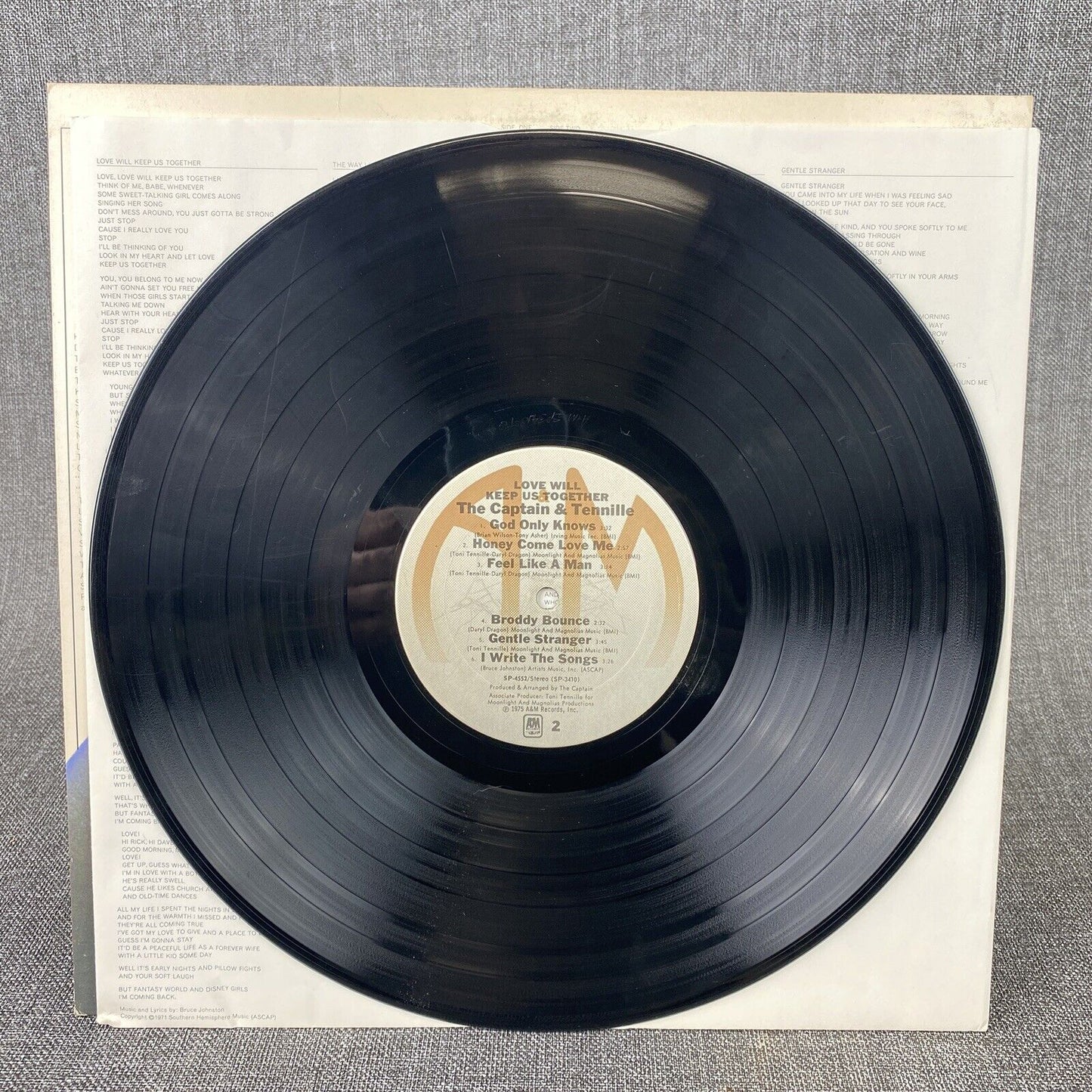 Captain And Tennille Love Will Keep Us Together Vinyl Record 1975