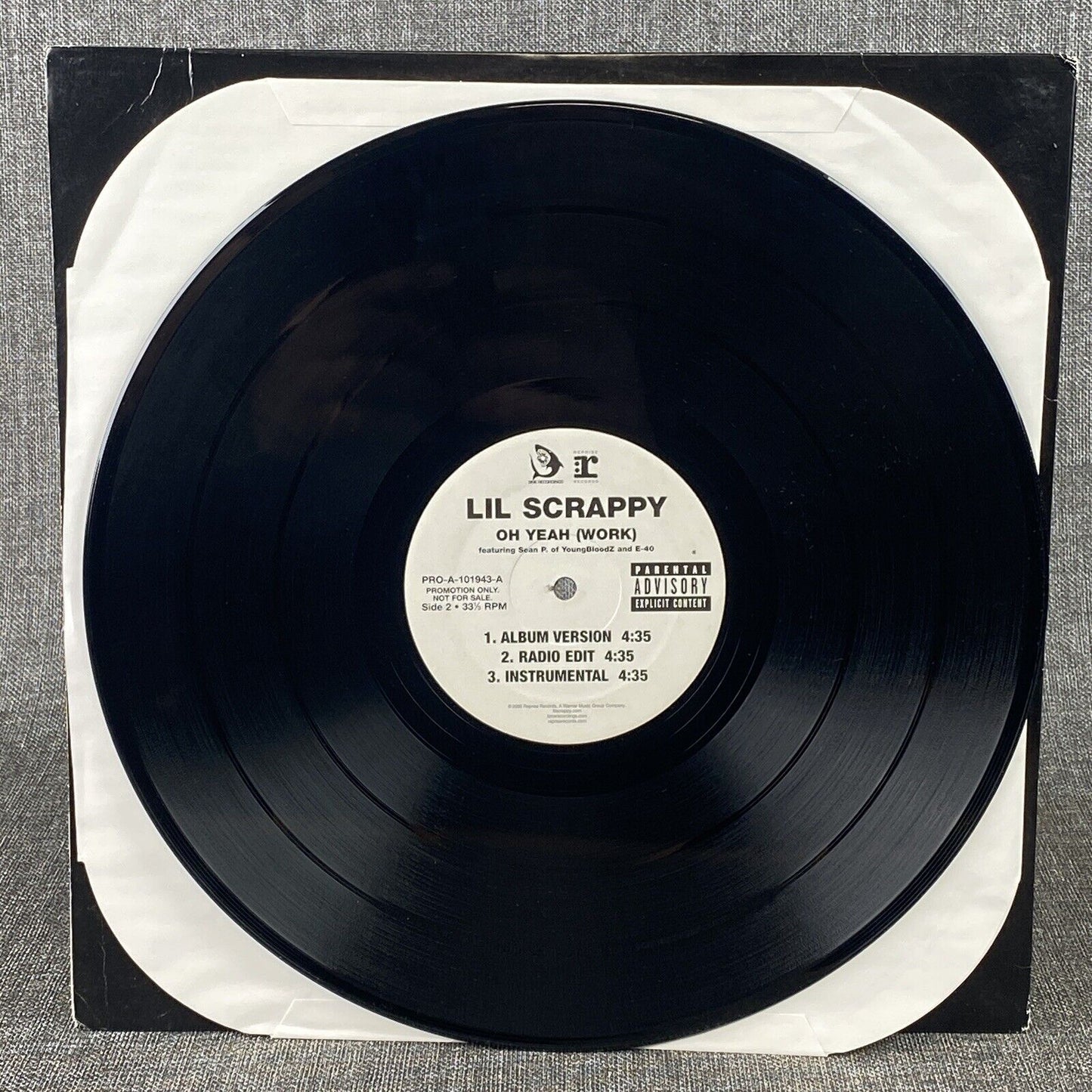 Lil' Scrappy Oh Yeah (Work) 12" VINYL SINGLE Feat. Sean P