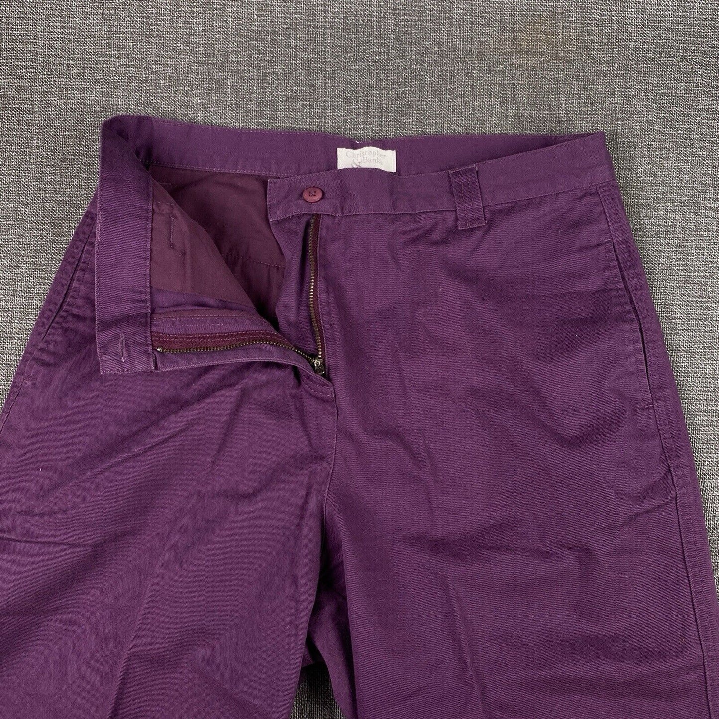 Christopher & Banks Capri Pants Women Size 10 Deep Purple