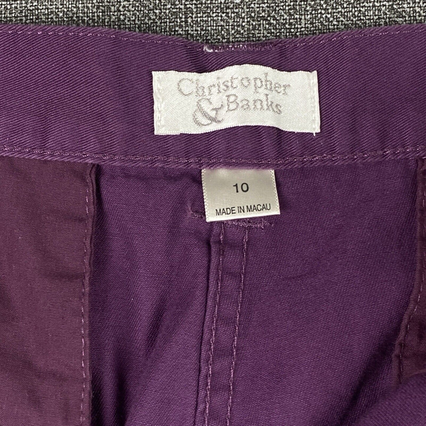 Christopher & Banks Capri Pants Women Size 10 Deep Purple