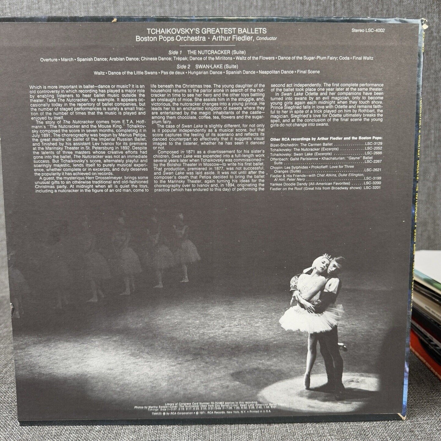 Tchaikovsky's Greatest Ballets The Nutcracker Swan Lake Boston Pops Vinyl
