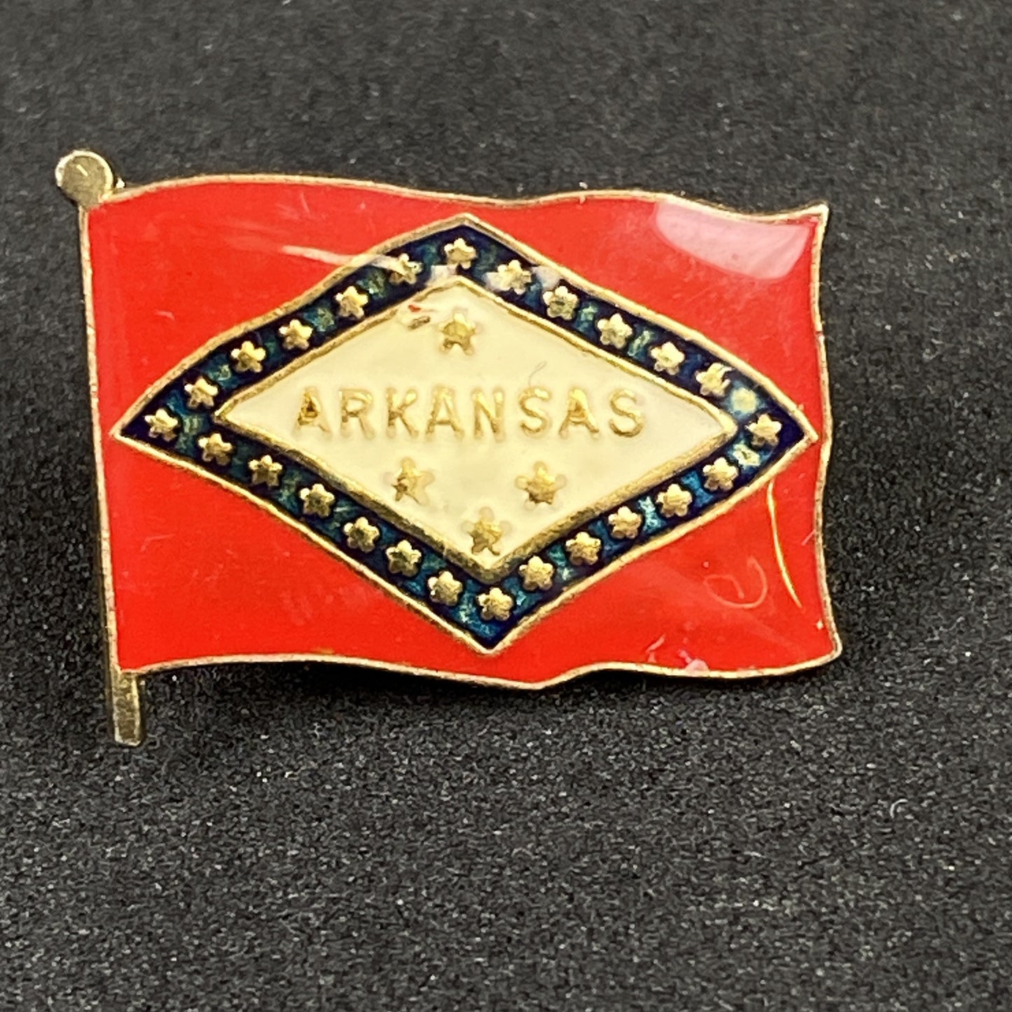 Arkansas Flag Vintage Pin